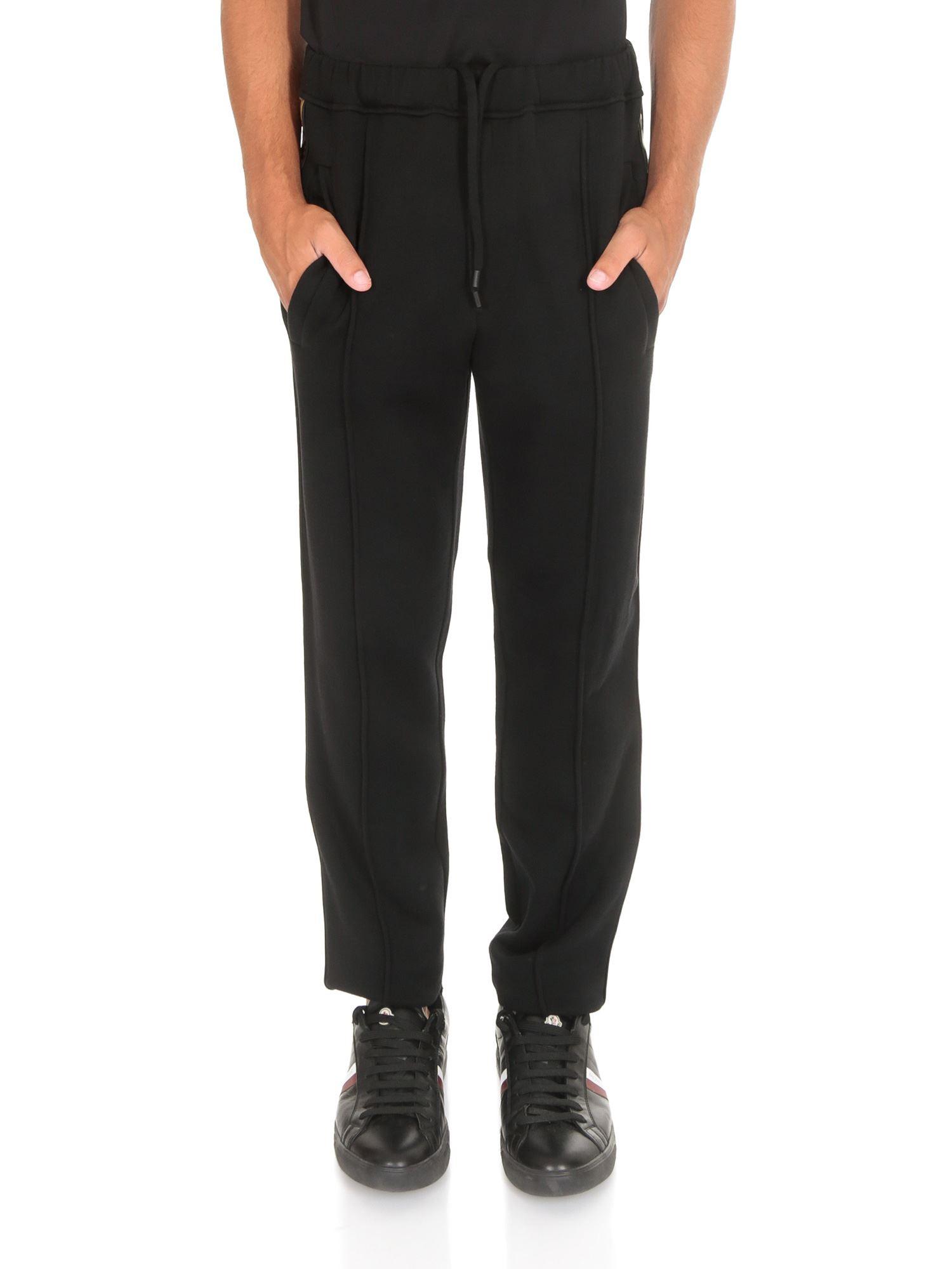 Fendi Wool Jogging Pants In Black for Men Lyst