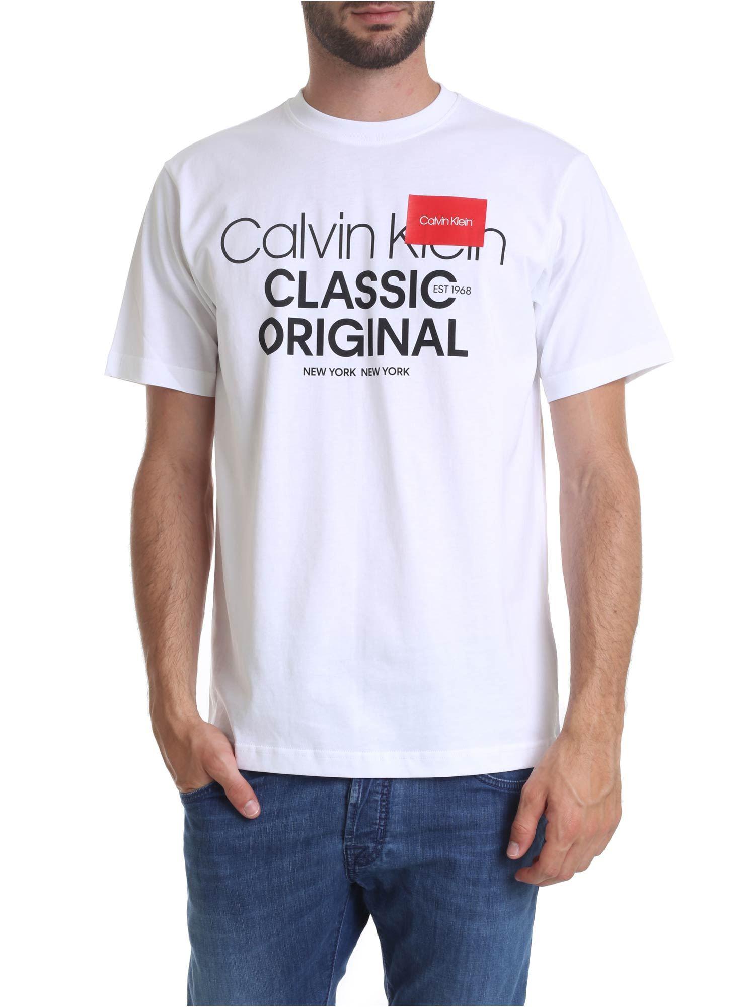 calvin klein box logo t shirt