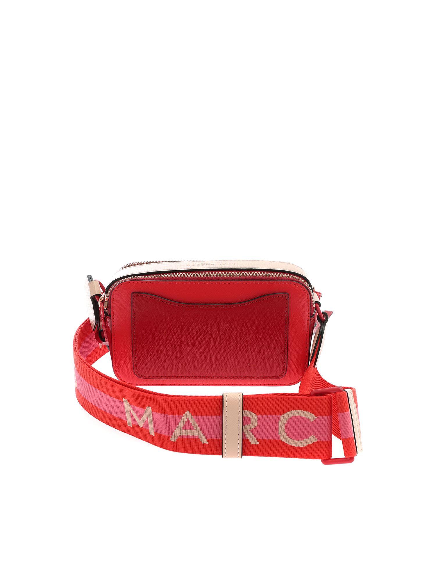 Marc Jacobs Leather Snapshot Small Shoulder Bag In Red Lyst