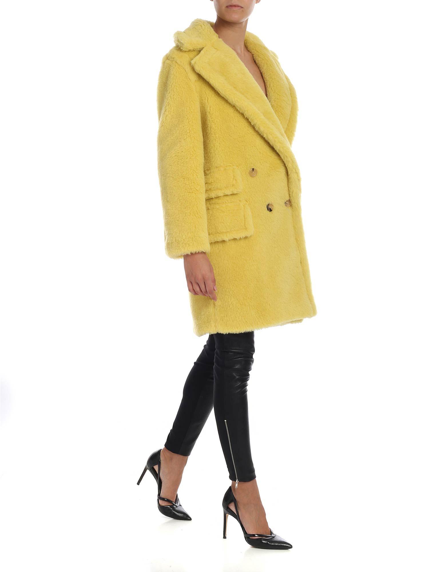 Max Mara Adenia Coat In Yellow - Lyst