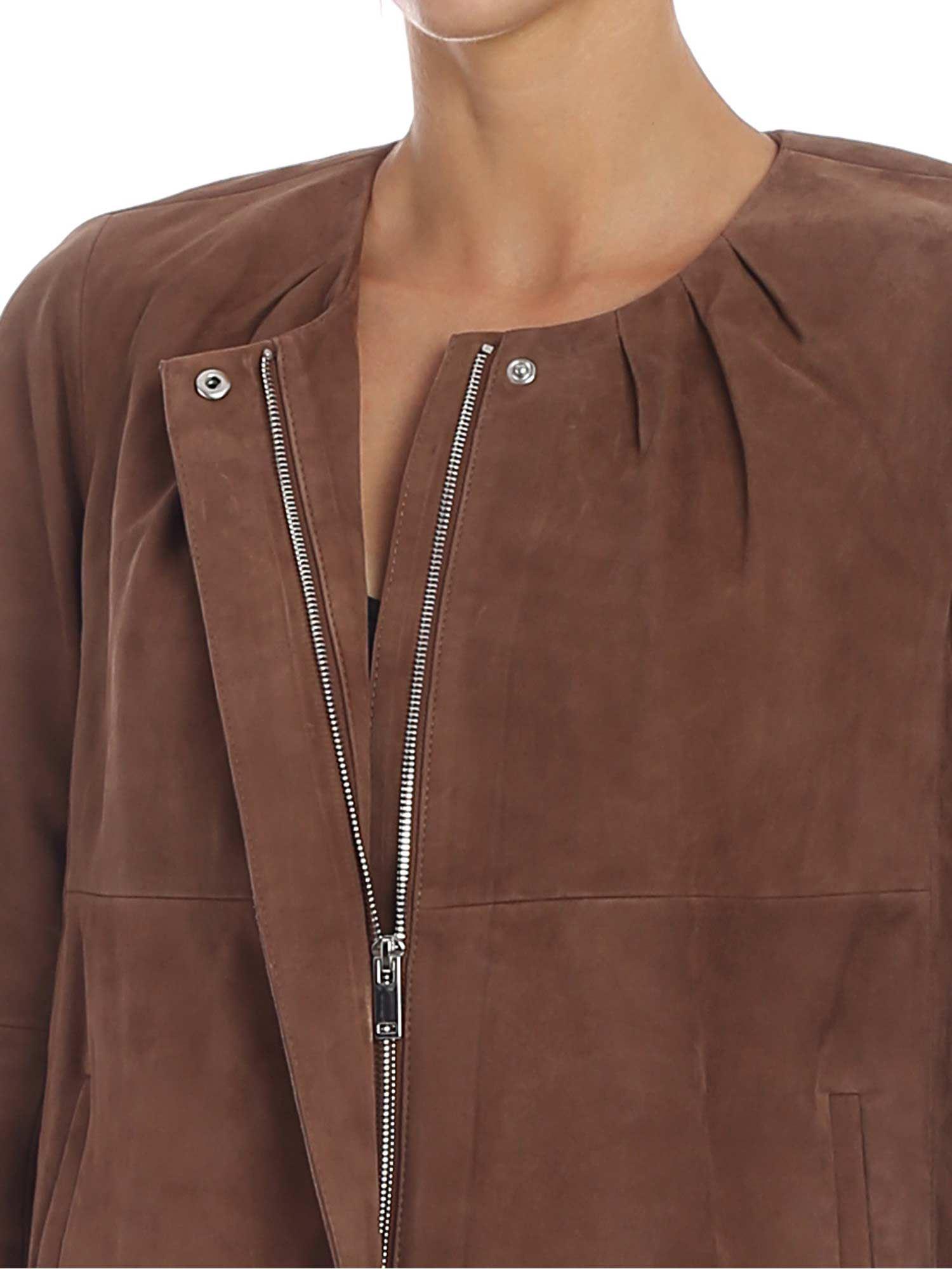 Weekend By Maxmara Attica Jacket In Brown Suede Lyst