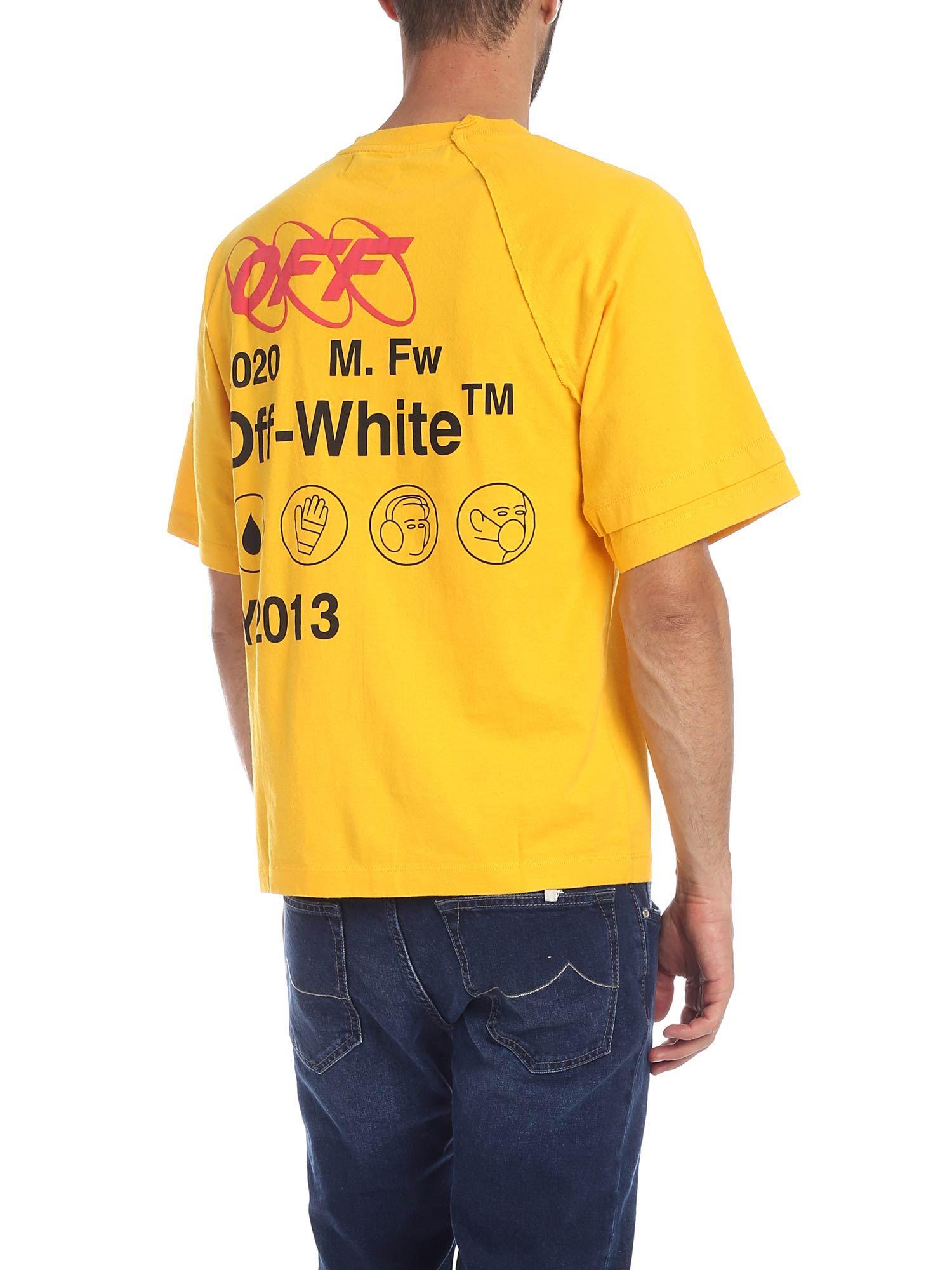 Off-White c/o Virgil Abloh Cotton Industrial Y013 T-shirt In Yellow in