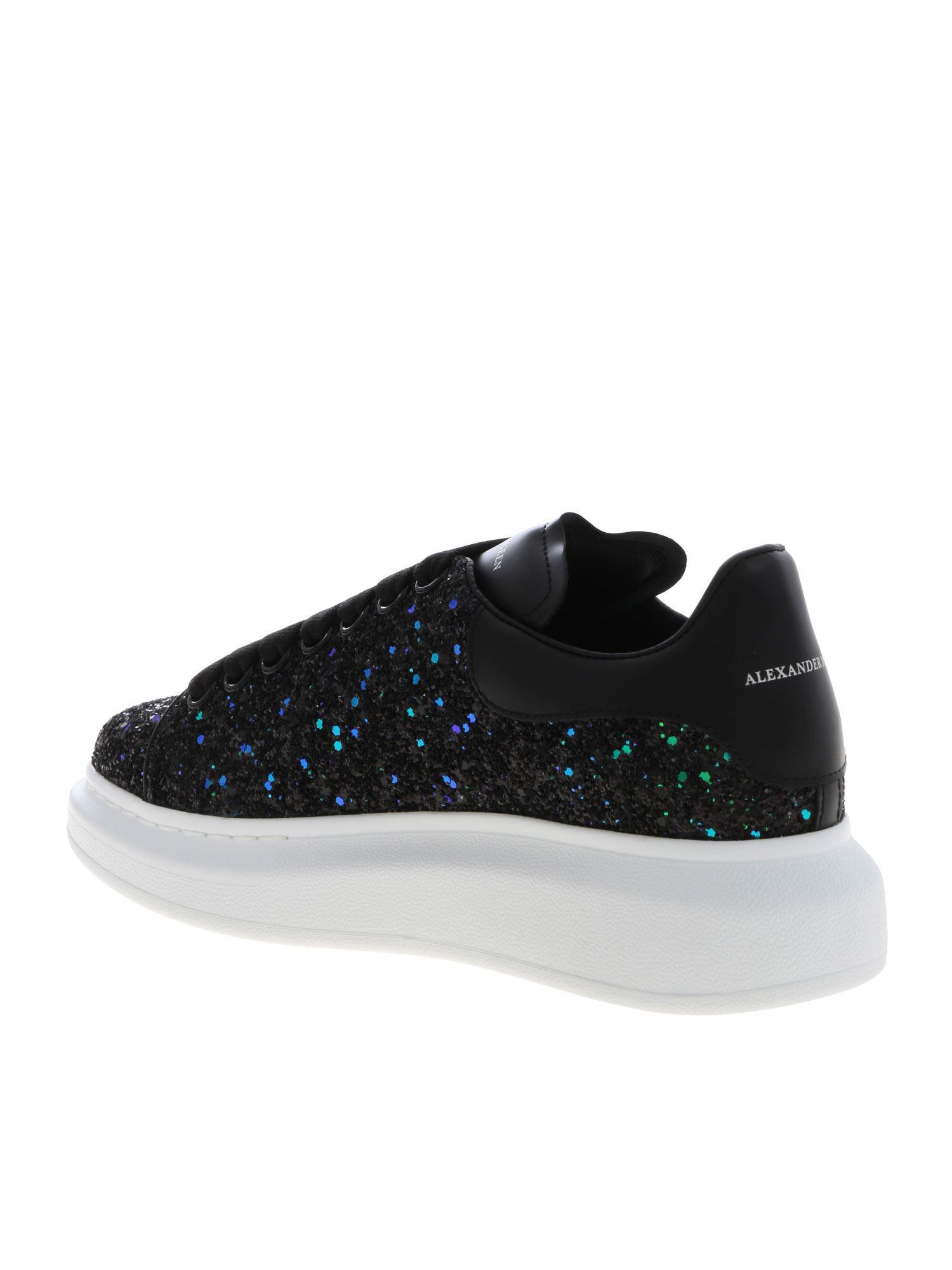 Black Glitter Oversized Sneakers 
