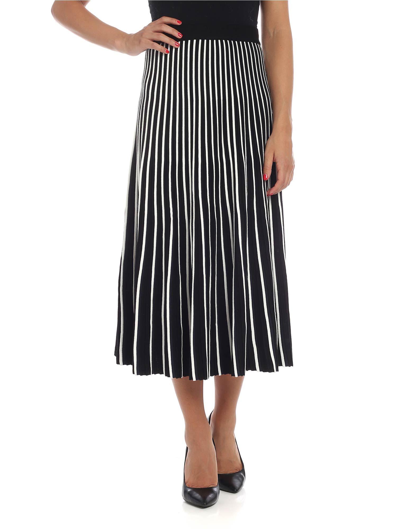 Weekend by Maxmara Synthetic Ariano Two-tone Pleated Skirt in Black ...