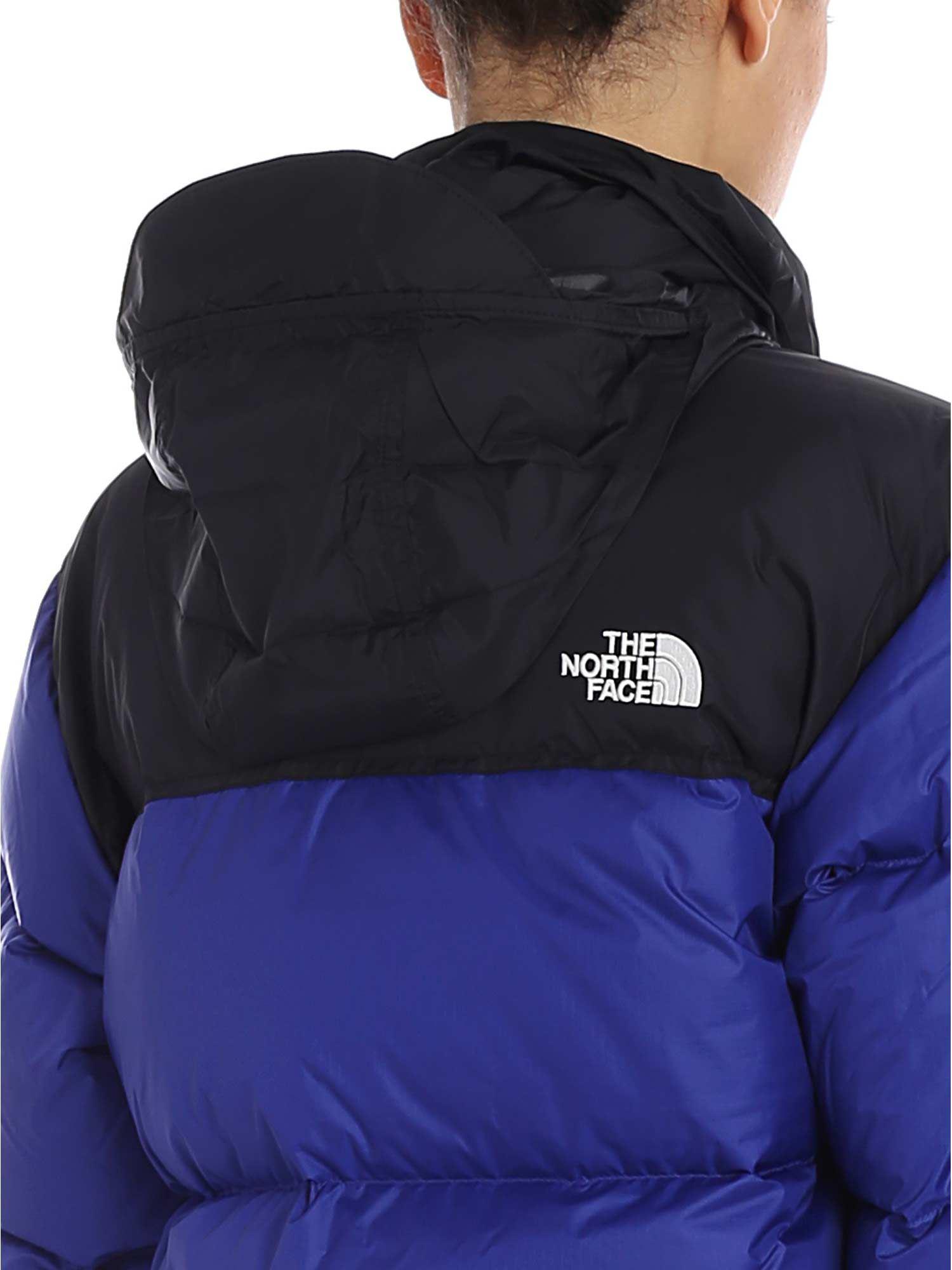 The North Face Synthetic Blue And Black Nuptse Down Jacket Lyst