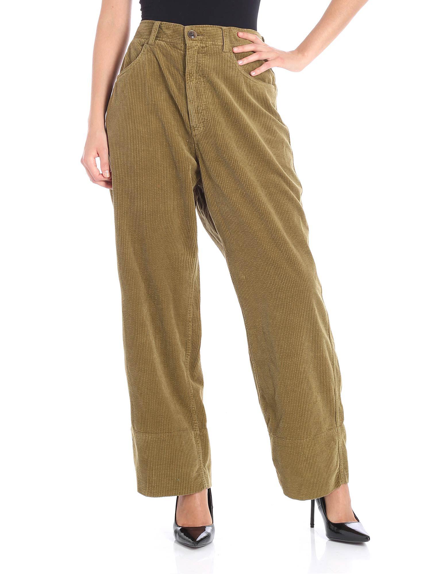 olive green corduroy trousers