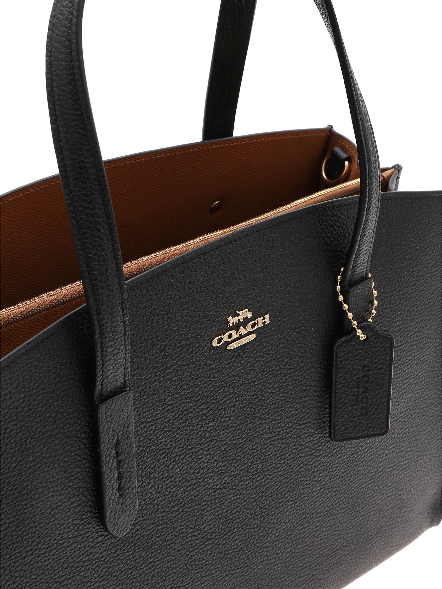coach charlie bucket bag black
