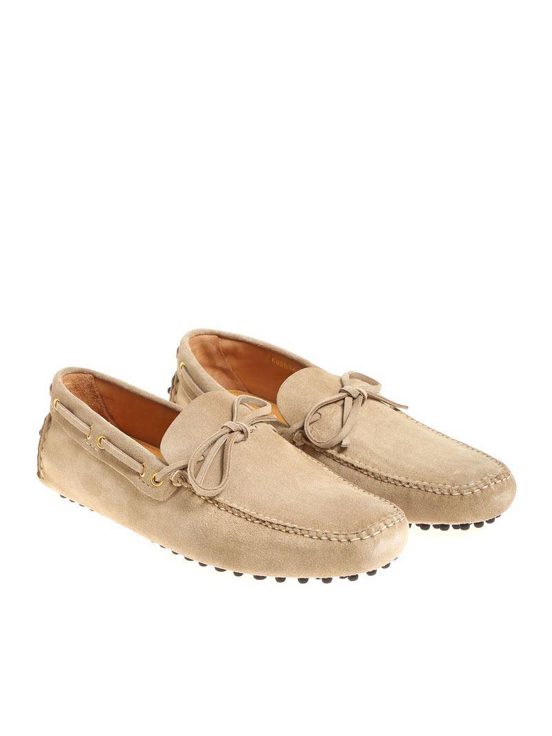 Car Shoe Suede Sandcolored Loafers in Natural Lyst