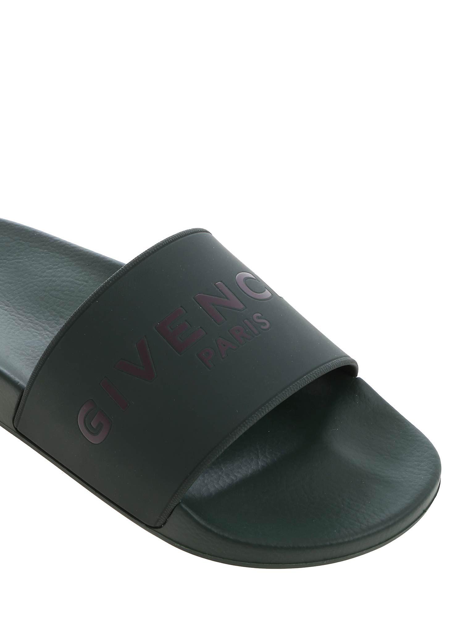 dark green slippers
