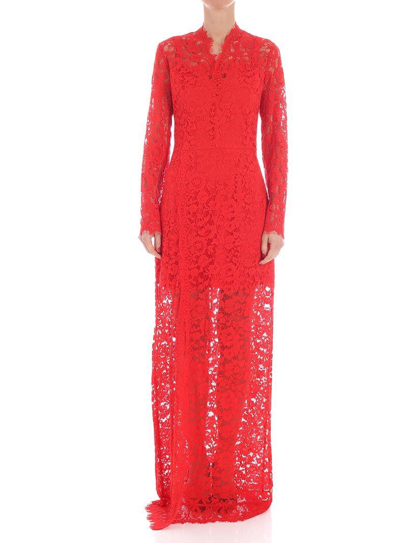 guess red lace dress