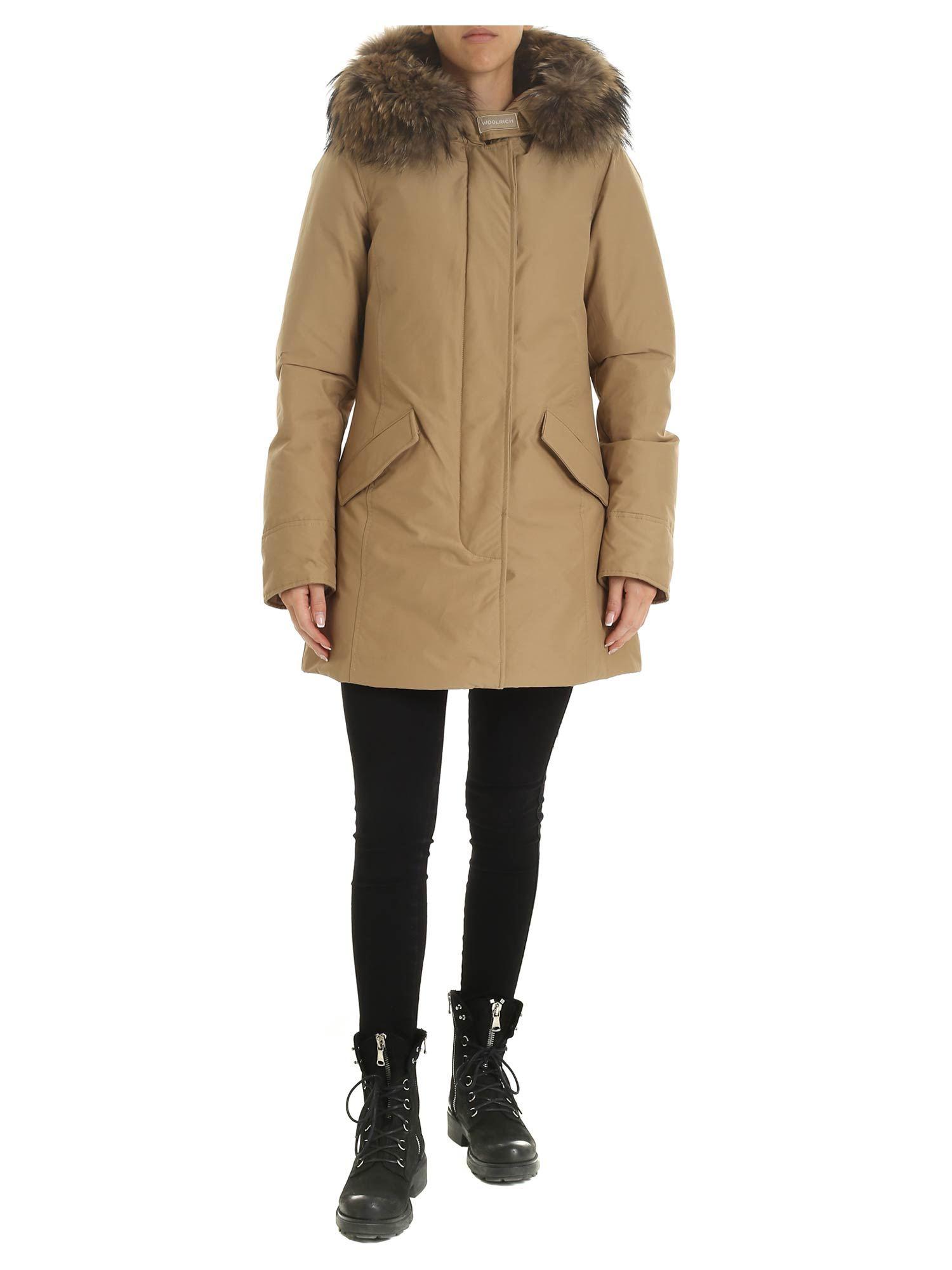 Woolrich Cotton Arctic Parka In Khaki Color in Natural - Lyst