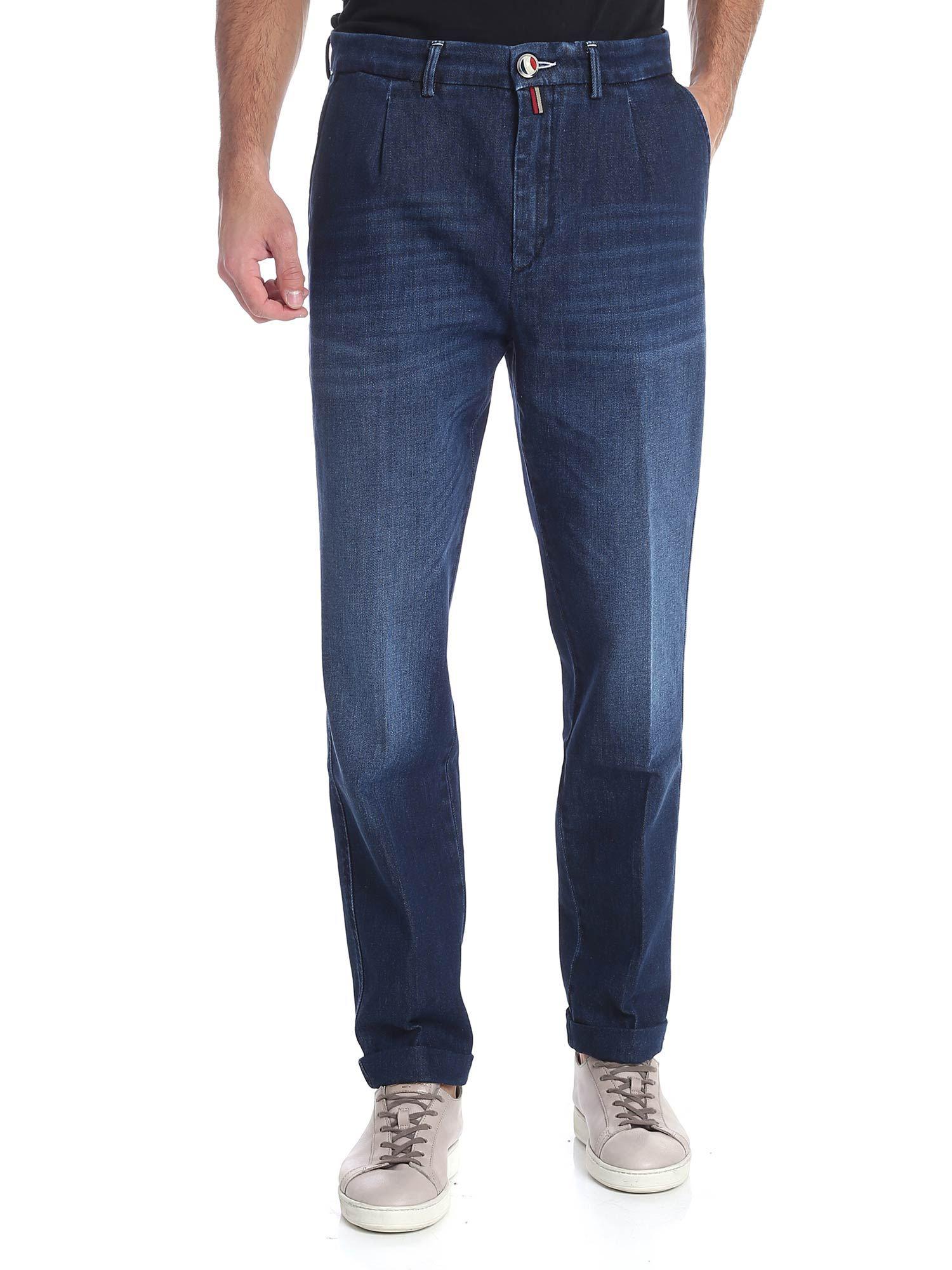 Jacob Cohen Denim Blue Jeans With Slash Pockets for Men - Lyst