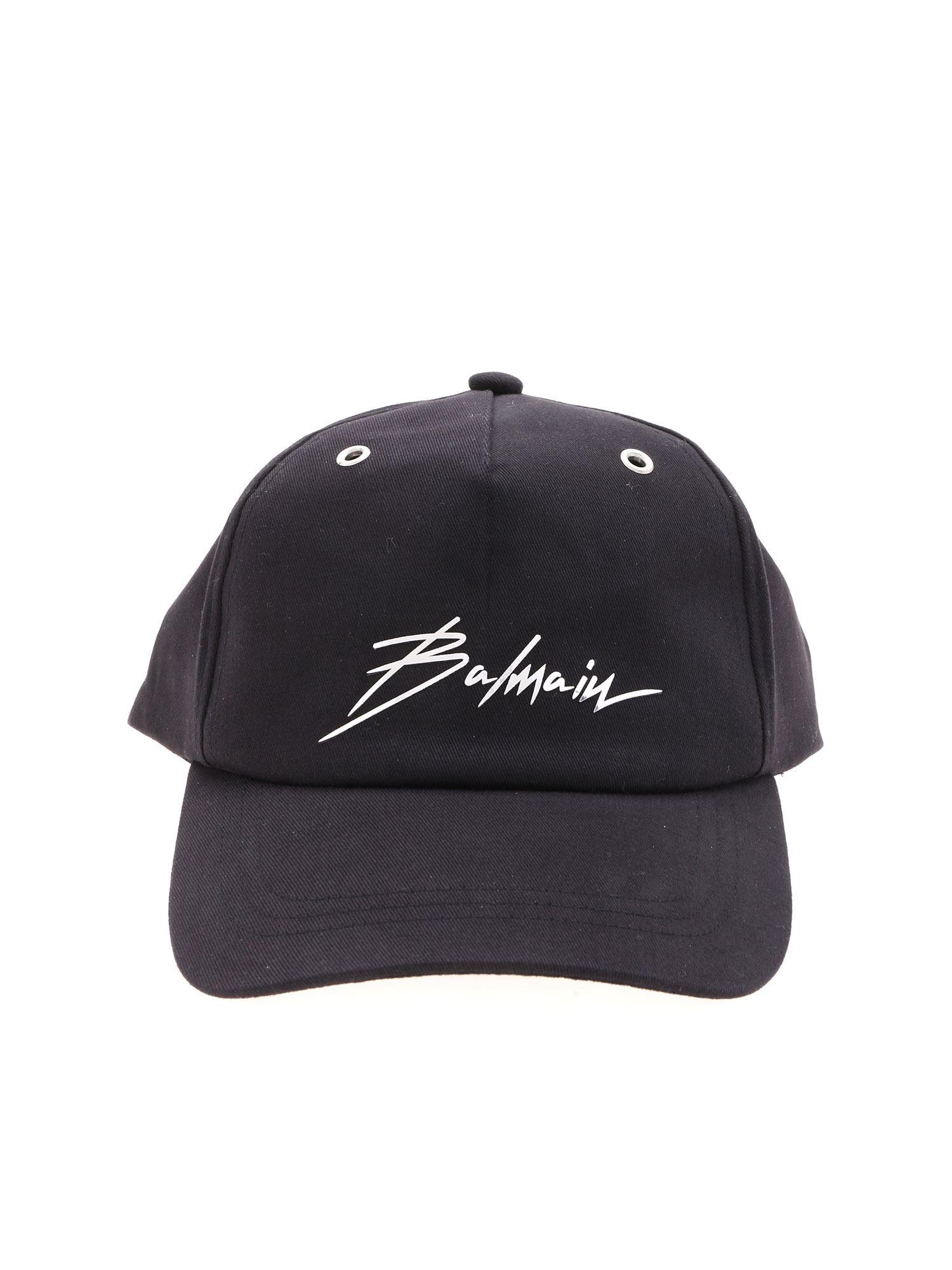 balmain logo cap