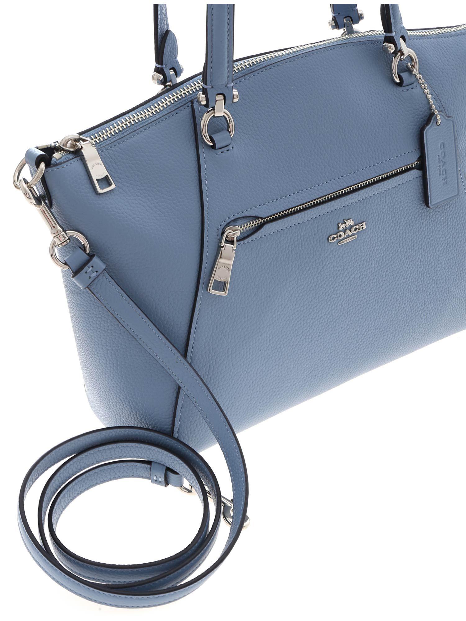 light blue coach purse crossbody