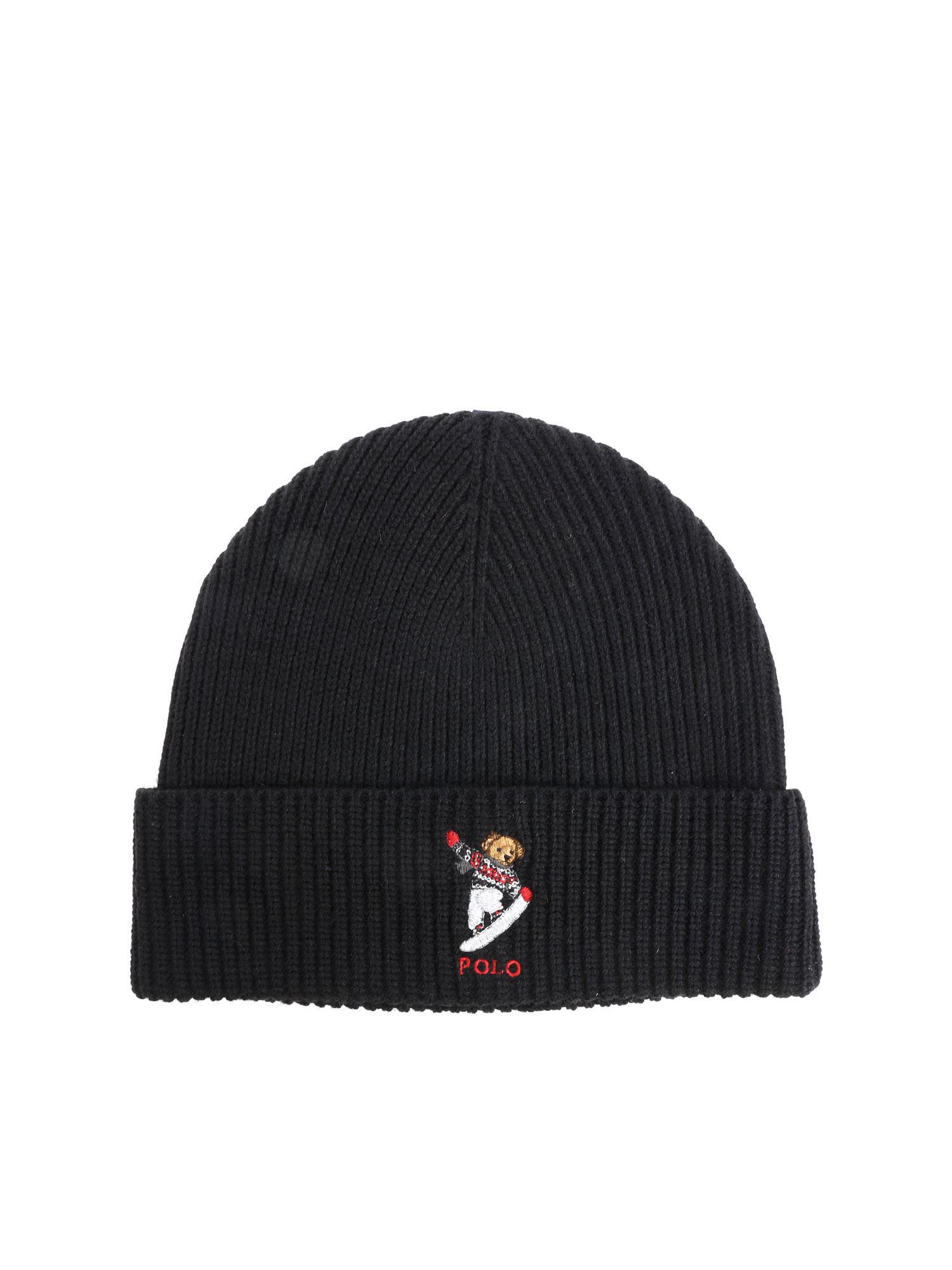 black polo beanie