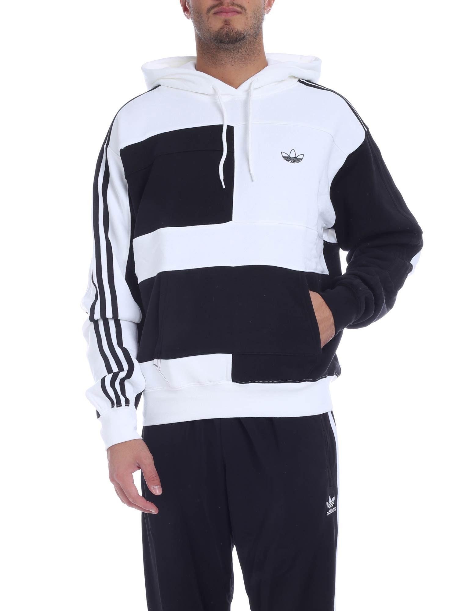 black and white adidas jumper