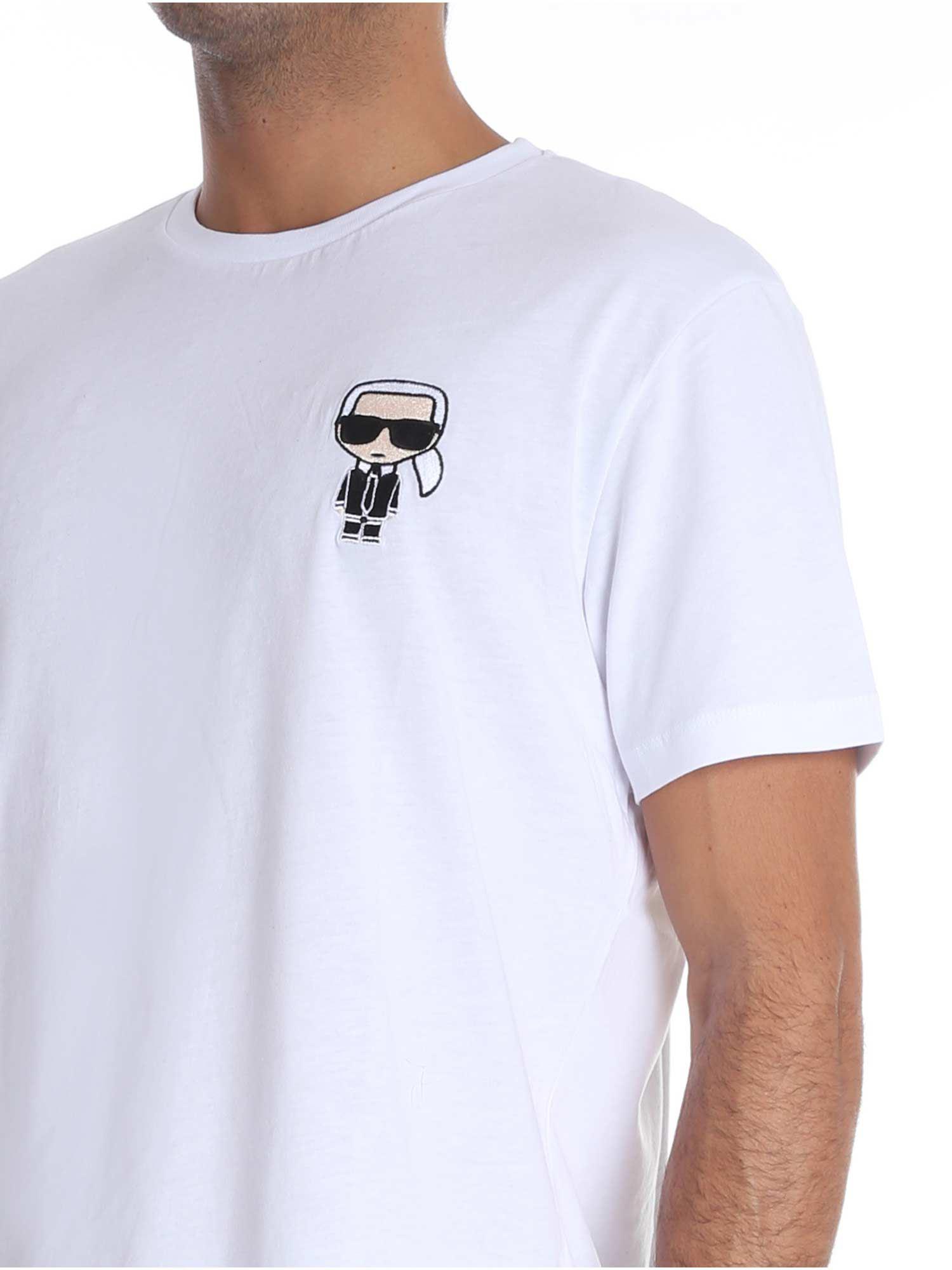 Karl Lagerfeld 'ikonik Karl' White Short-sleeved T-shirt