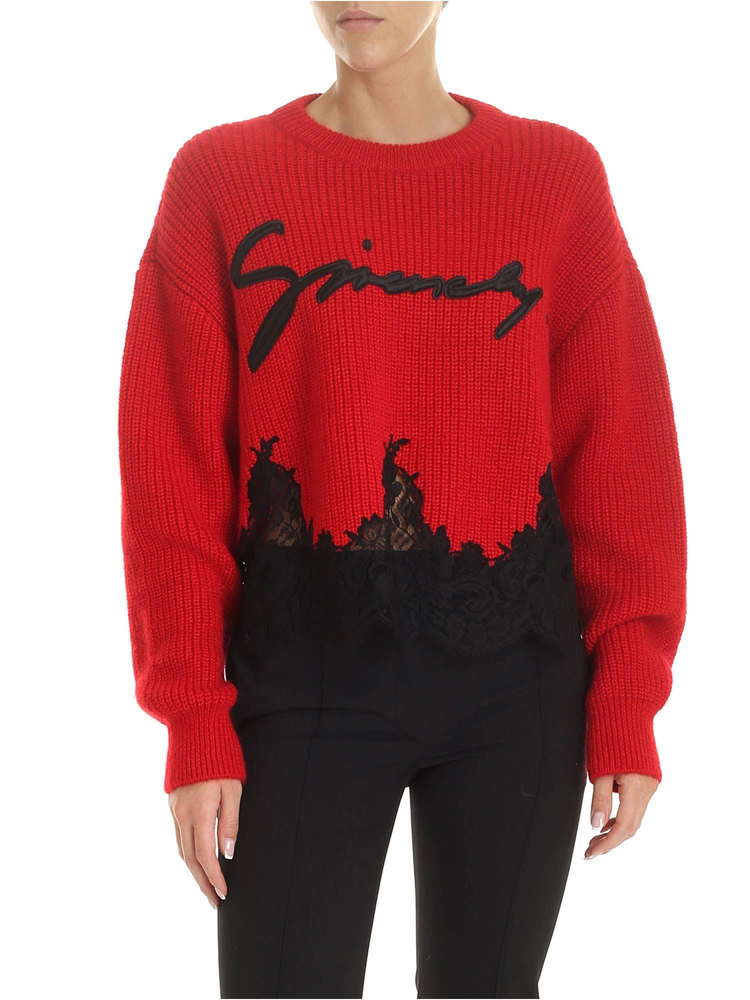 Givenchy Cotton Sweater For Women Jumper On Sale in Red - Save 15% - Lyst