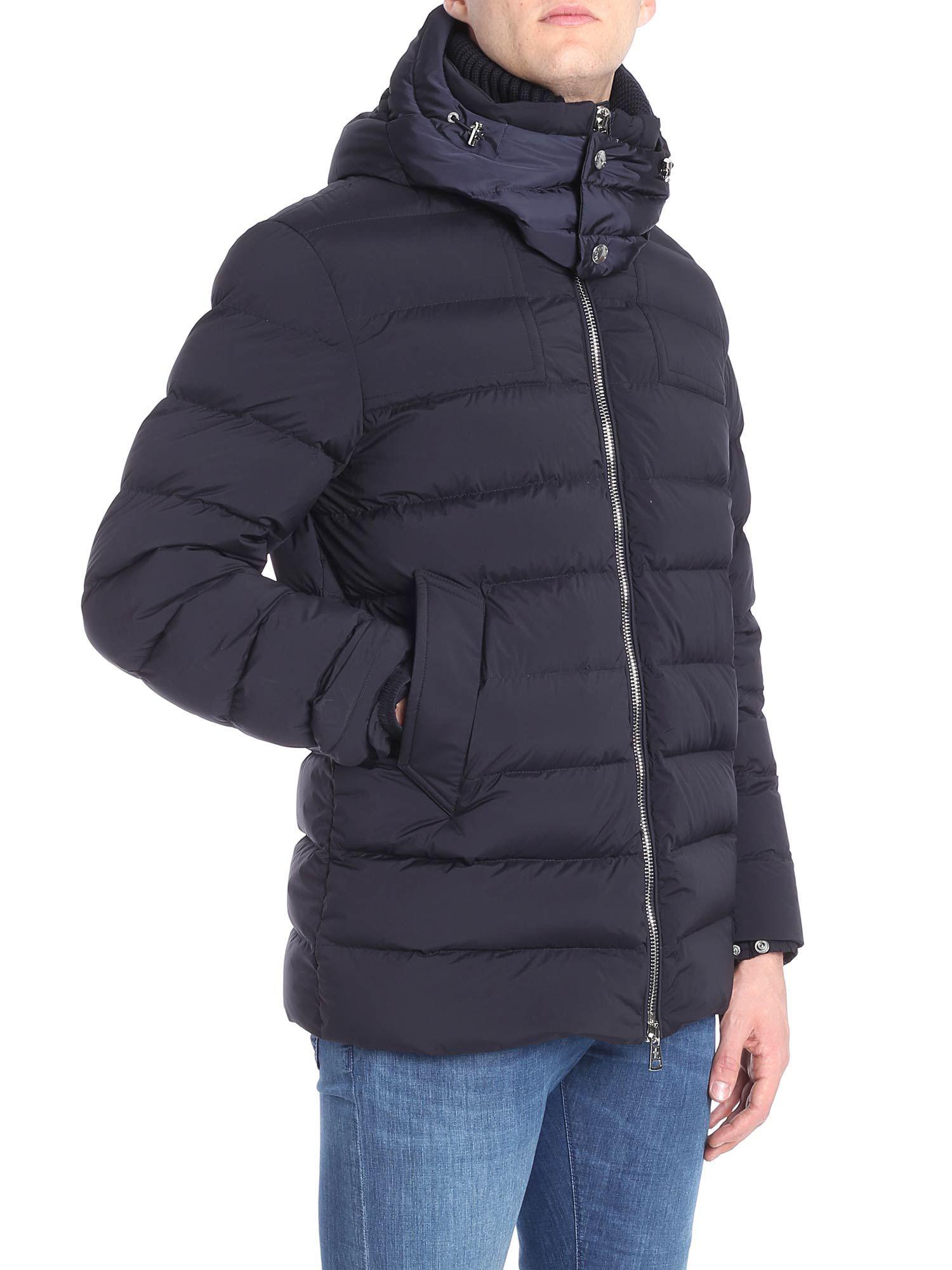 Blue Quilted Mathieu Down Jacket 