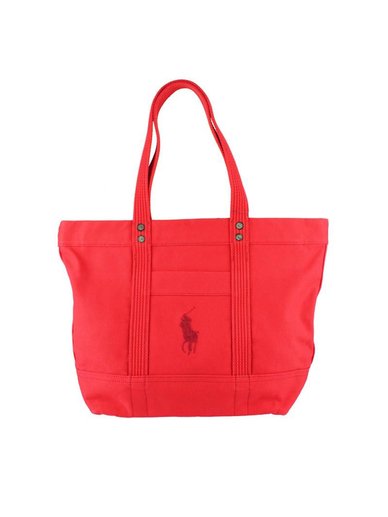 Polo Ralph Lauren Cotton Tote Bag in Red Lyst