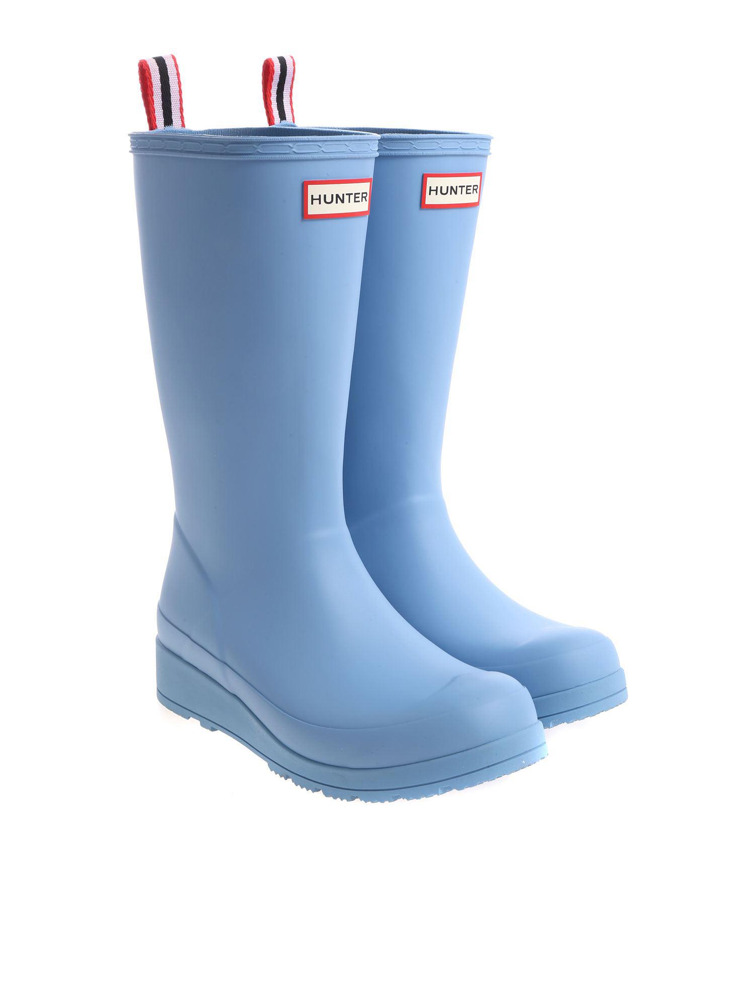 baby blue hunter rain boots