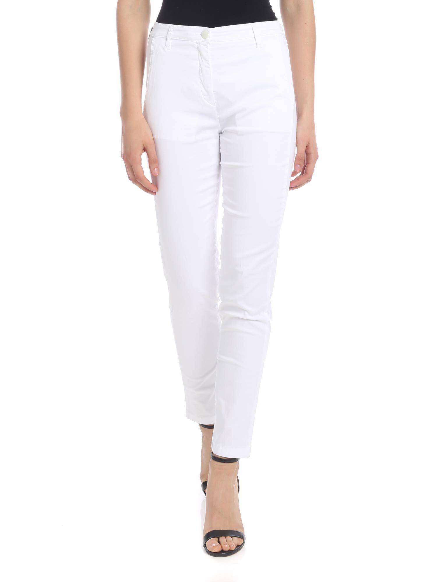 Jacob Cohen Cotton Marina Trousers In White - Lyst