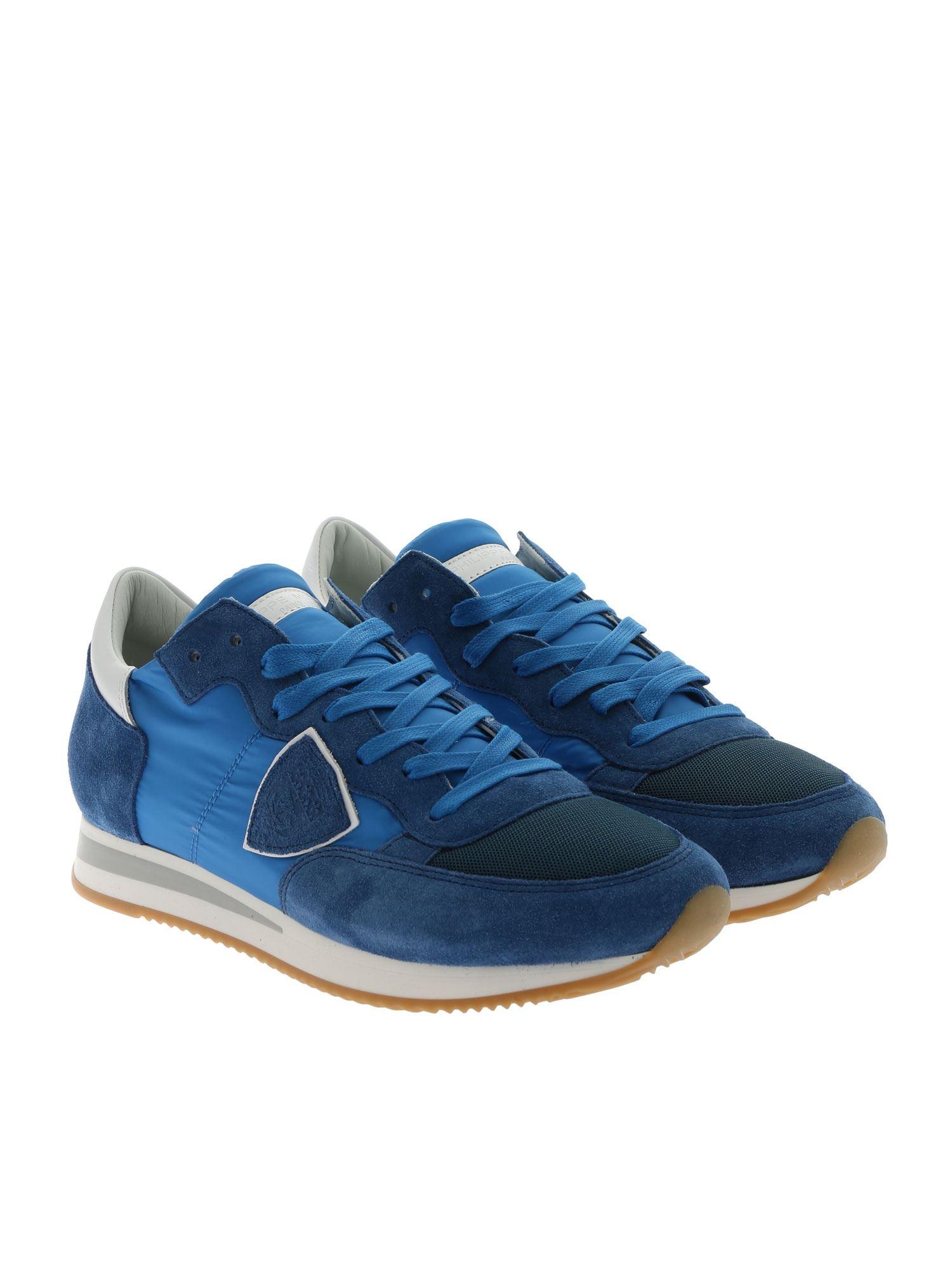 Philippe Model Suede Tropez L Mondial Ocean Sneakers in Blue for Men - Lyst