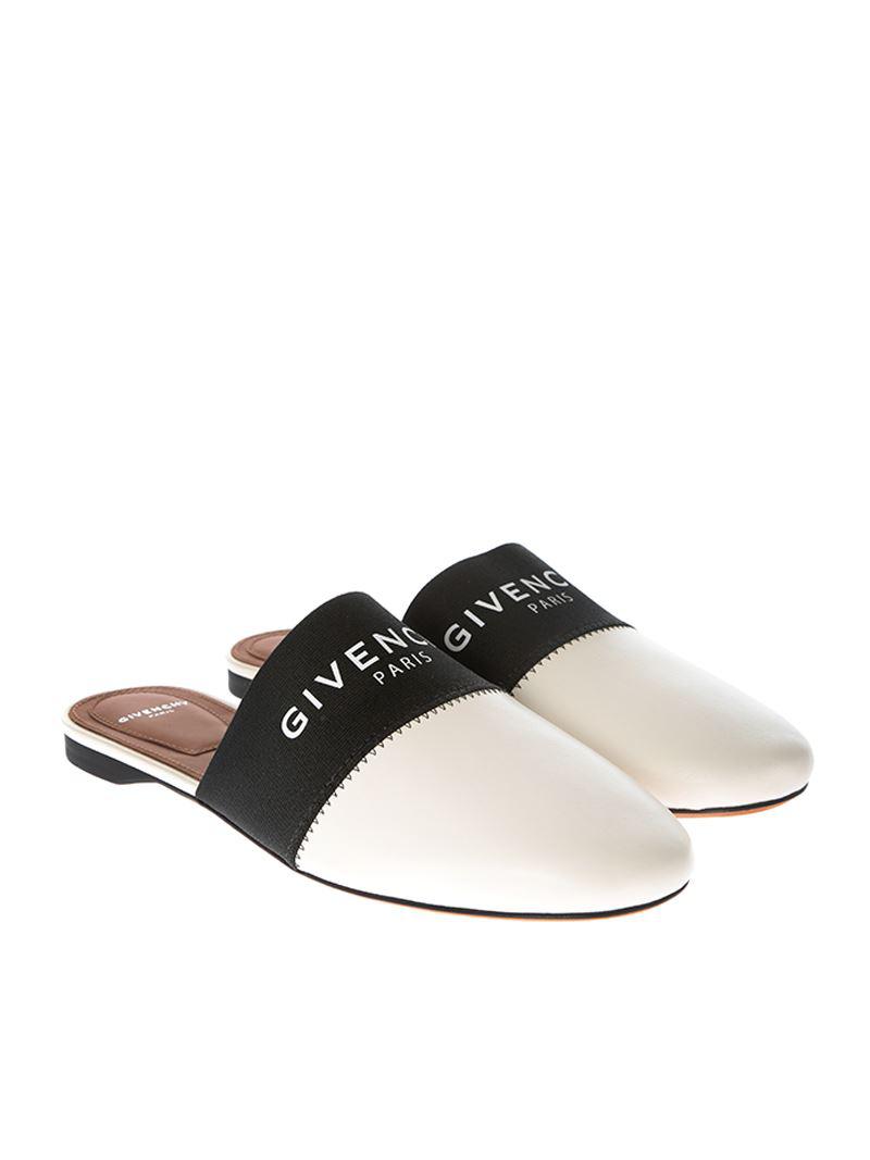 Givenchy Leather White Bedford Mules - Lyst