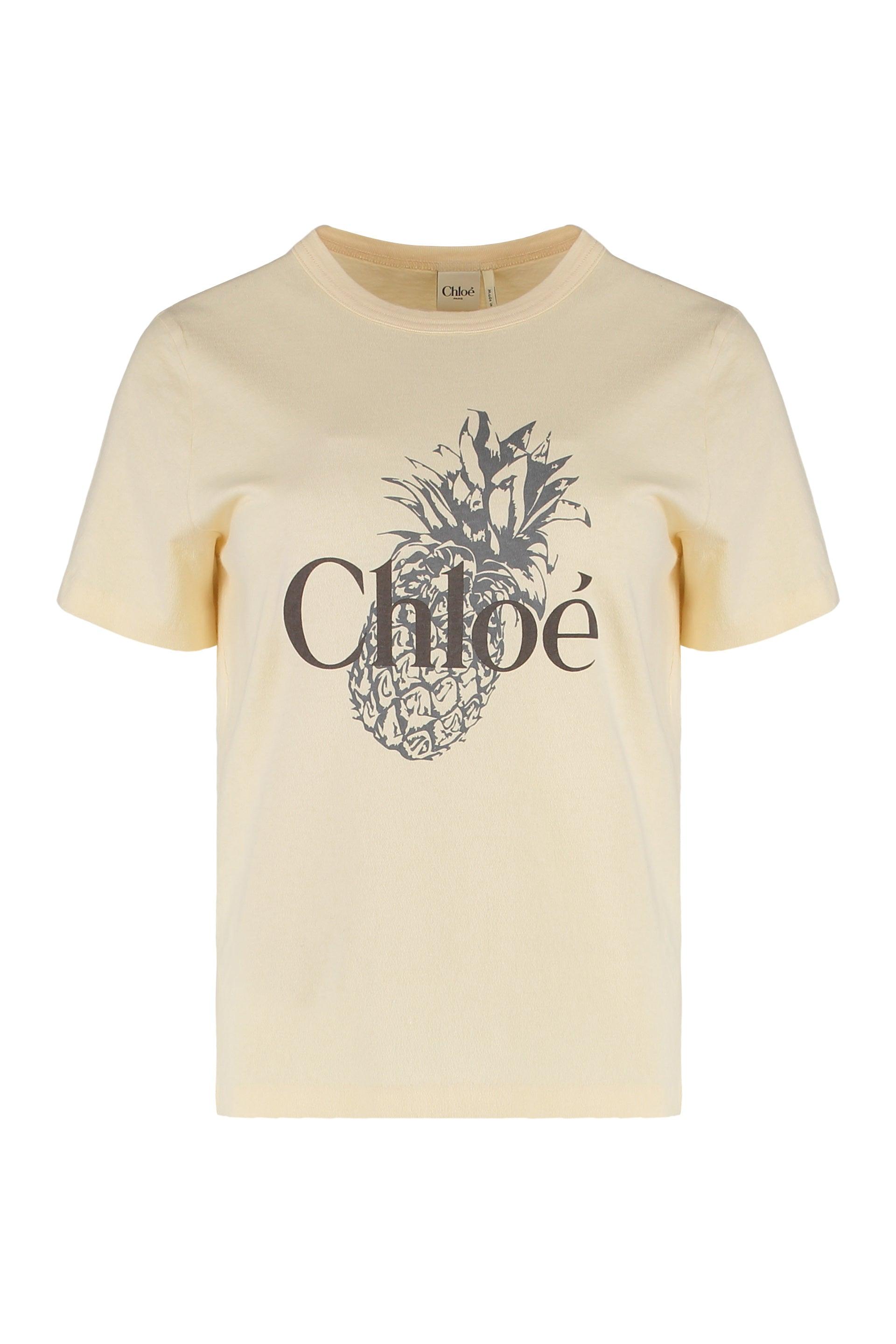 ☆Chloe☆ ロゴプリントコットンクラッシックTシャツ♪ Chloé Oversized Logo T Shirt In Cotton Jersey | Chloé US