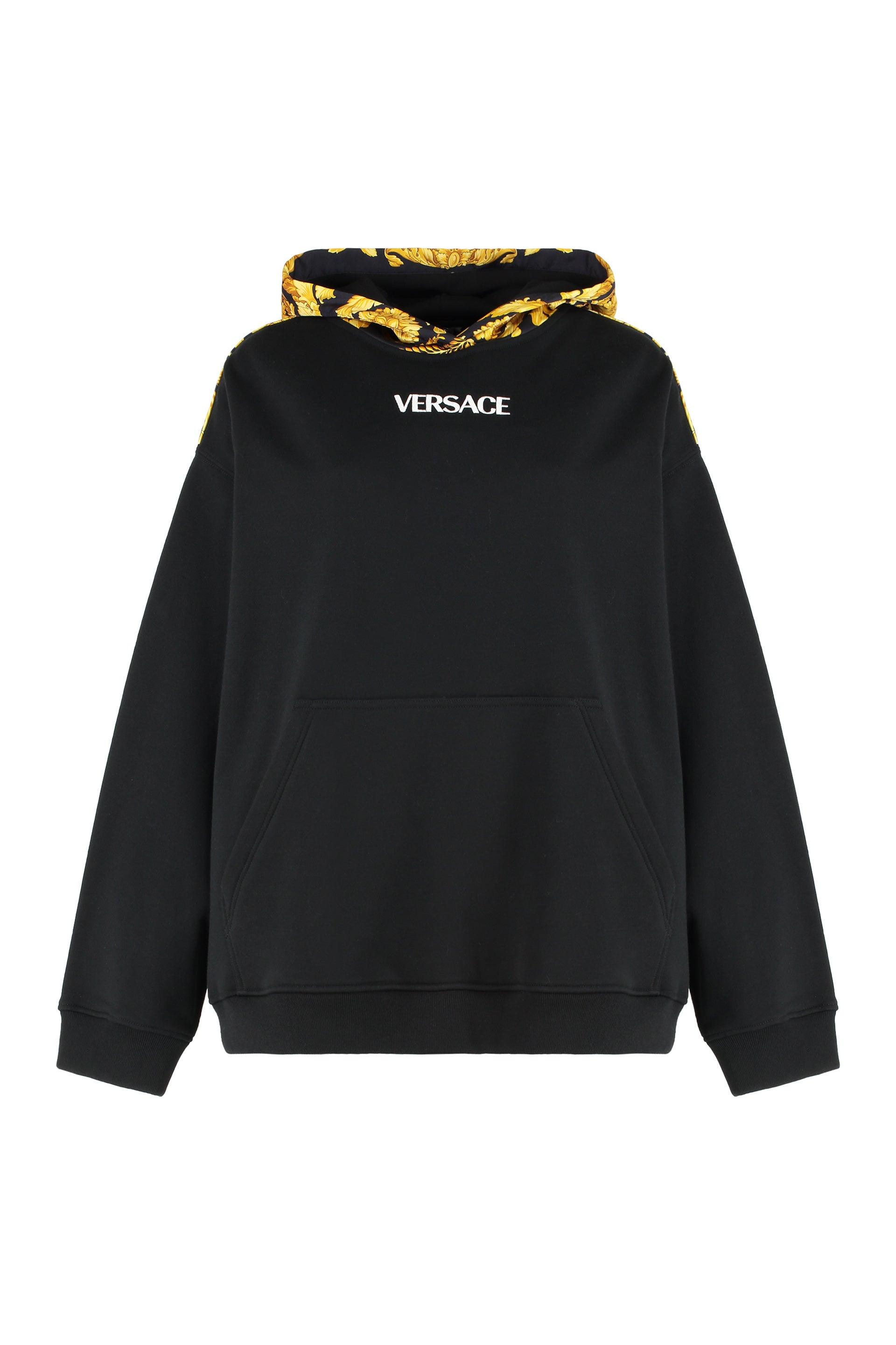 パーカー・フーディ Versace Black Cotton Sweatshirt Versace - Cotton hoodie black - The Corner