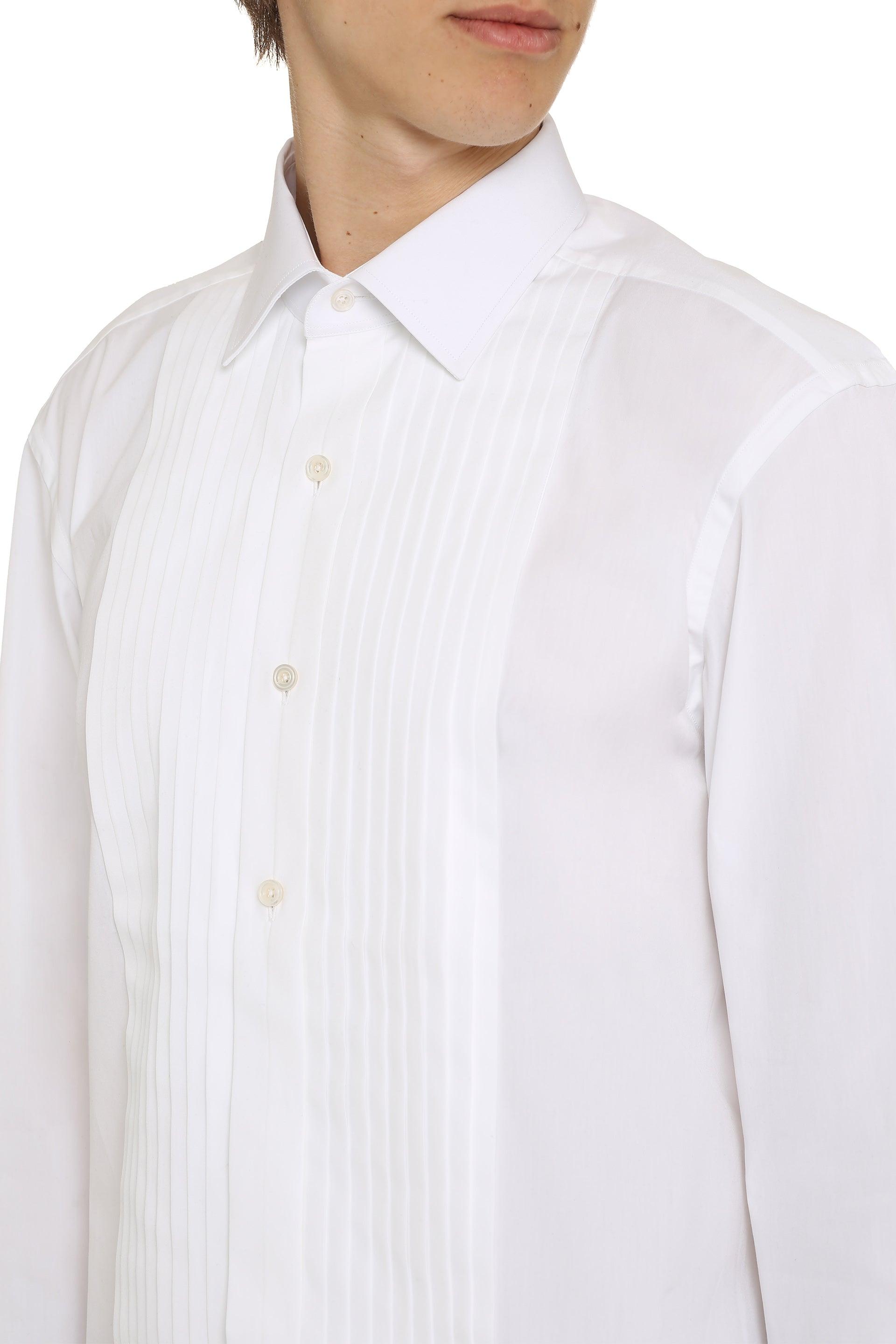 TOM FORD long-sleeved cotton shirt - White