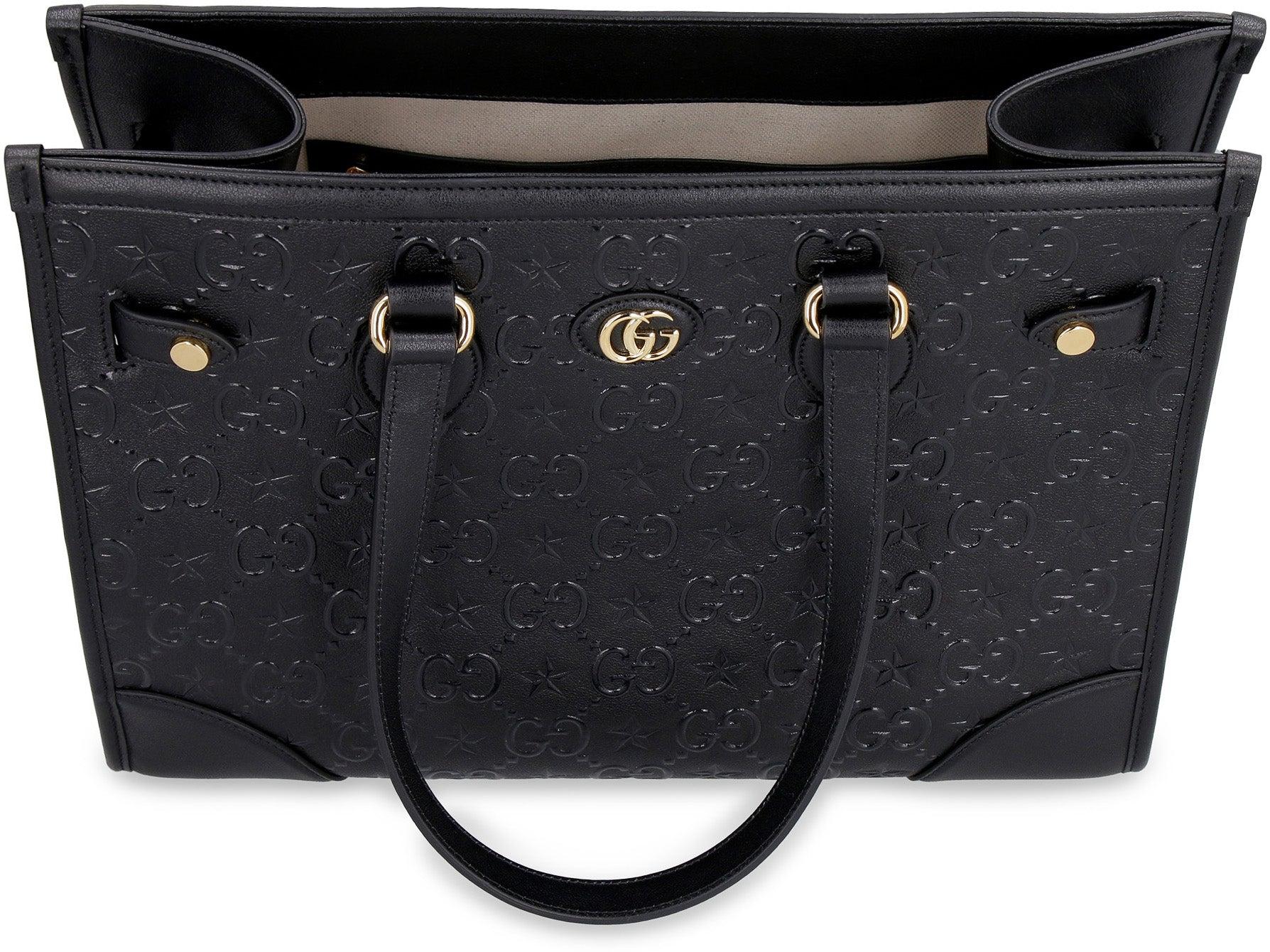 Gucci GG Embossed Tote Bag Black