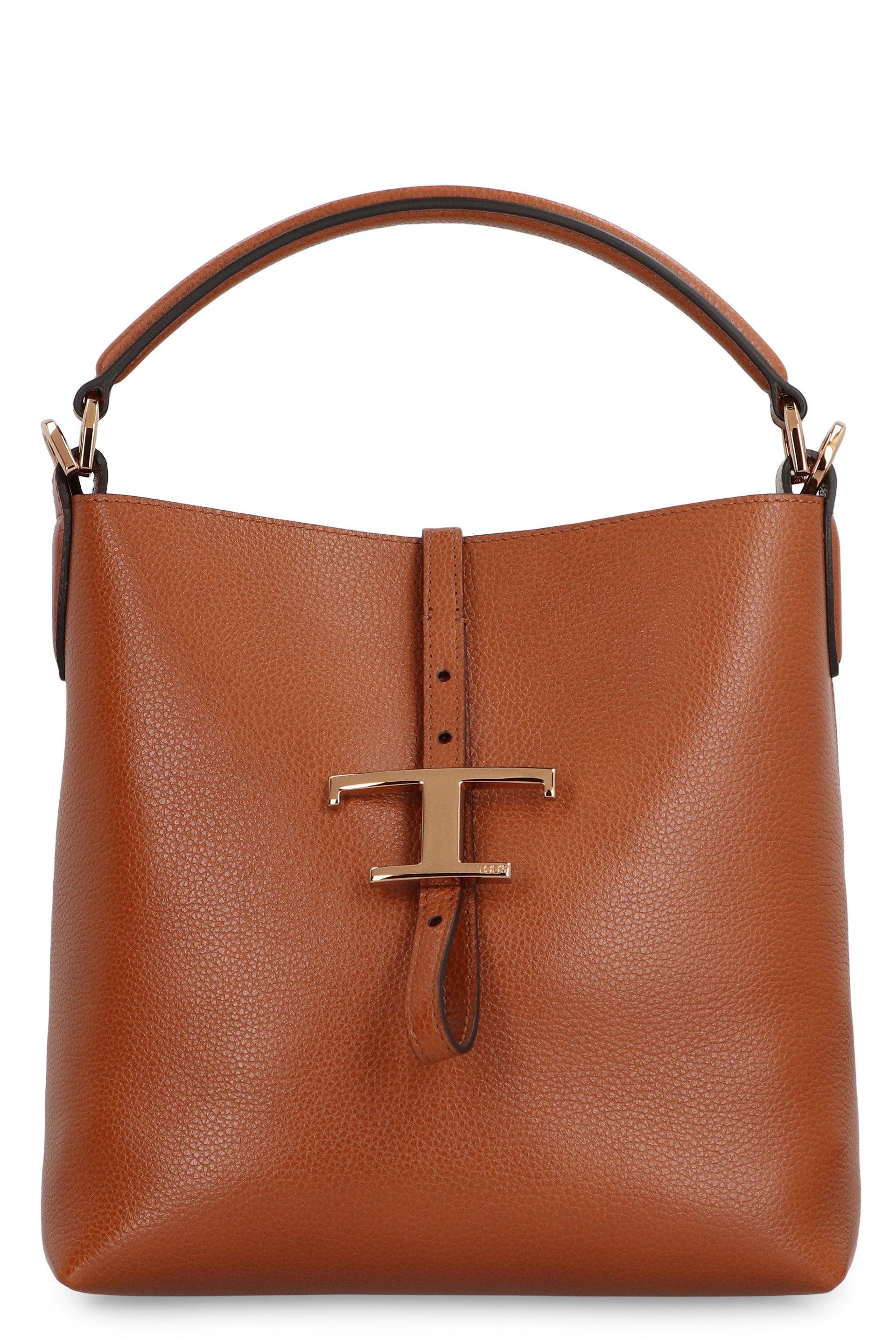 ショルダーバッグ・ポシェット TOD'S T-TIMELESS CALF AND SUEDE MINI BUCKET BAG Woman MULTICOLOUR T Timeless Shopping Bag in Leather Mini