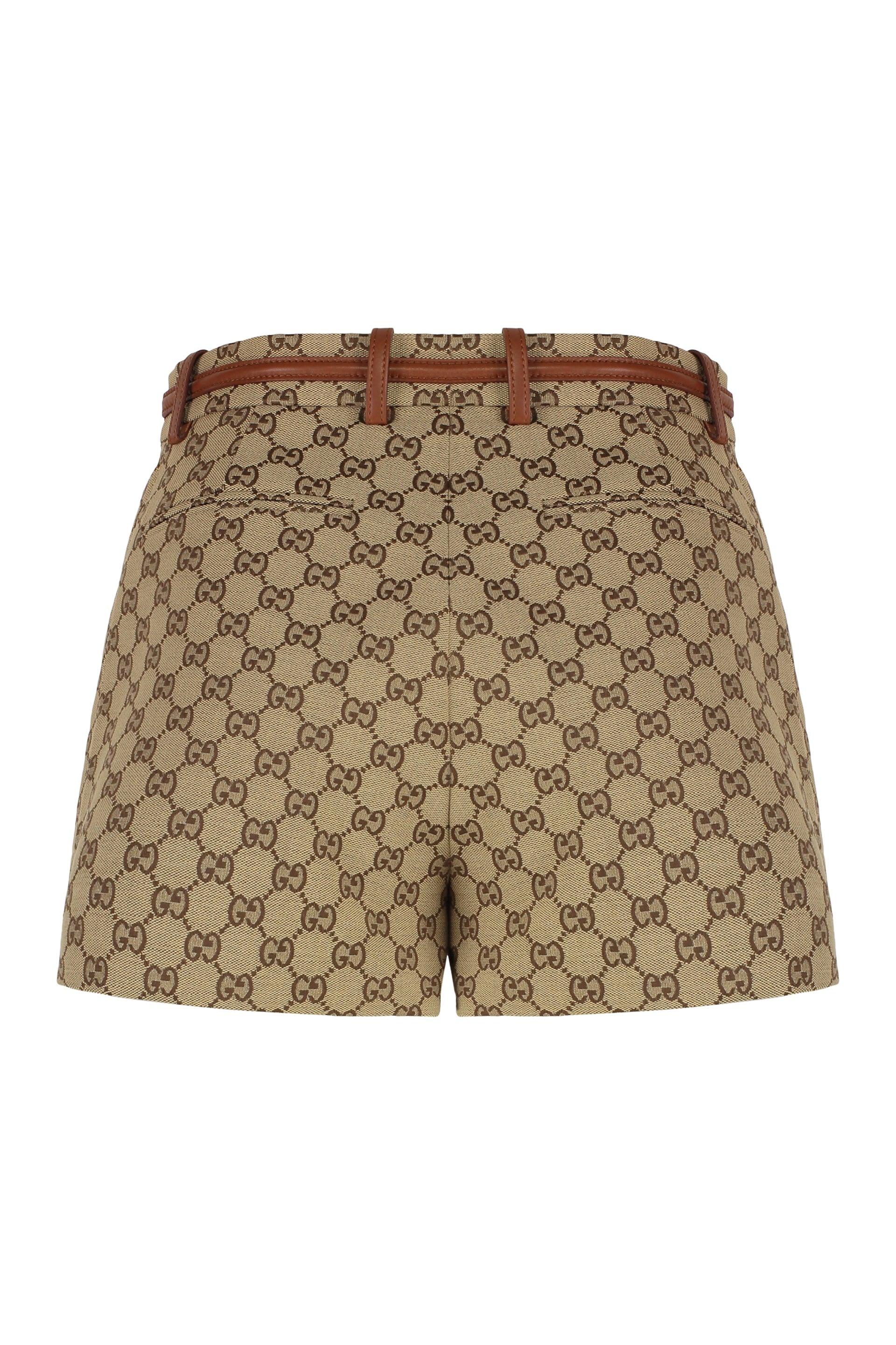 Monogrammed shorts Gucci - gucci high rise straight pants