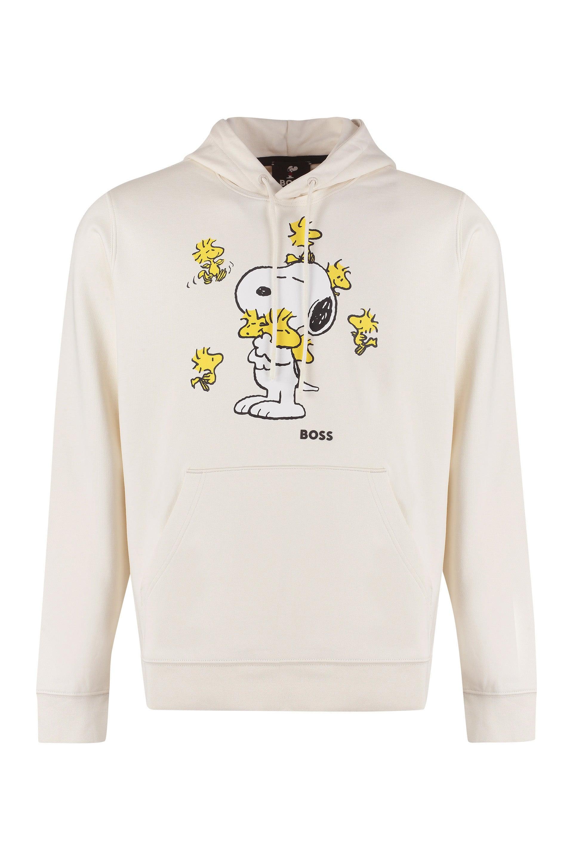 BOSS by HUGO BOSS X Peanuts - Cotton Hoodie in White for Men | Lyst