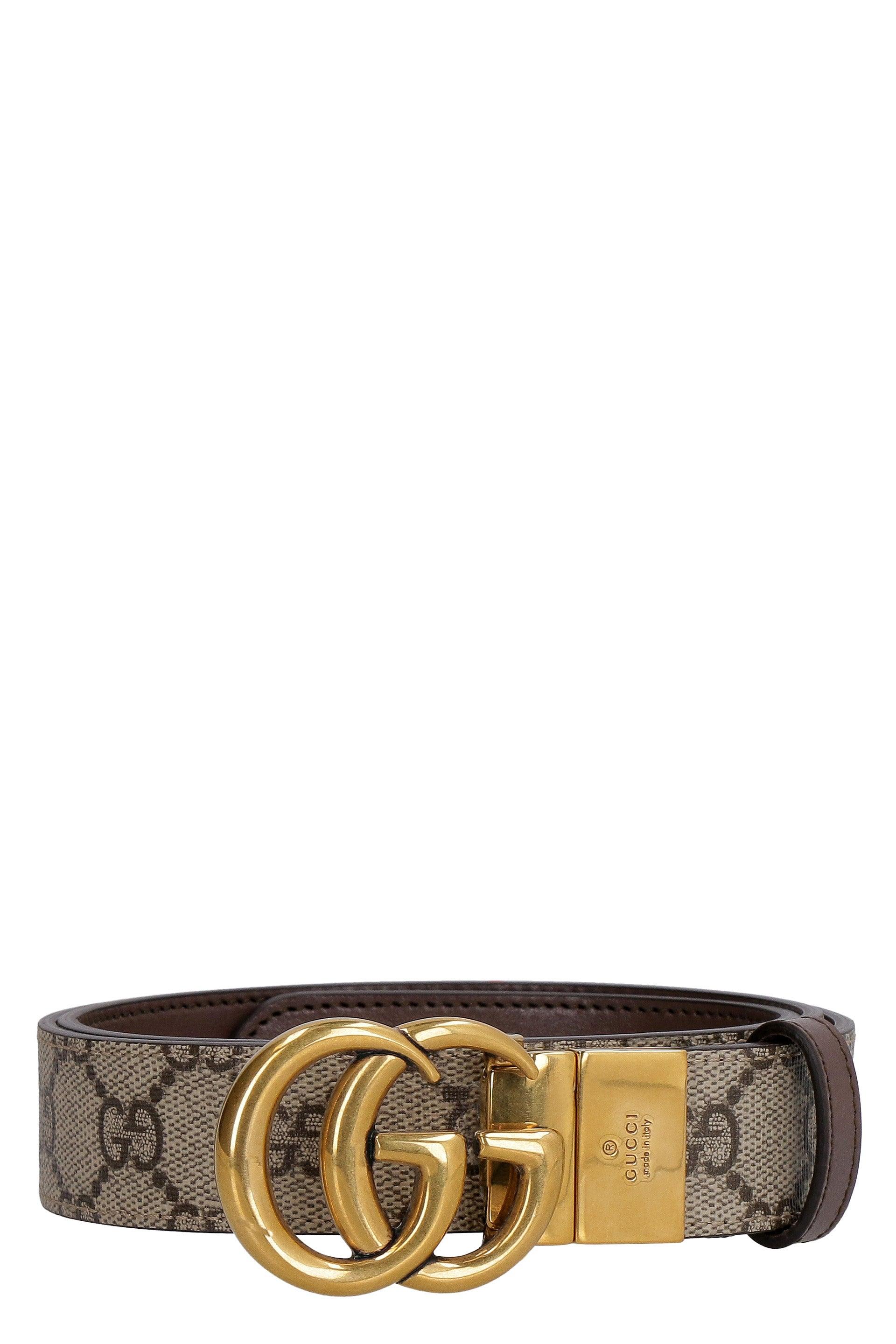 Gucci Leather And GG Supreme Fabric Reversible Belt | Lyst