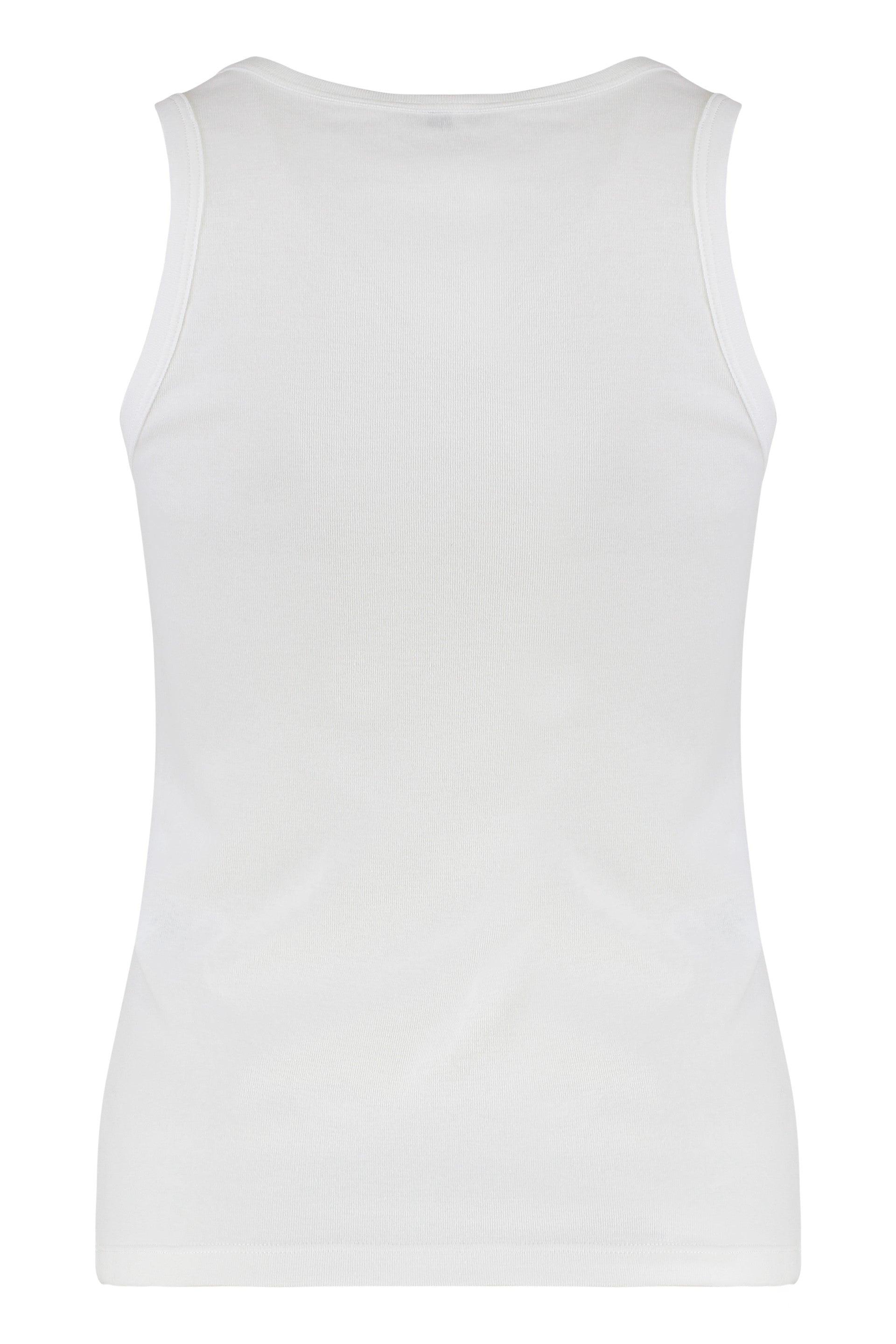 Tシャツ・カットソー SAINT LAURENT IVORY COTTON TANK TOP Saint Laurent Cotton Tank Top | italist