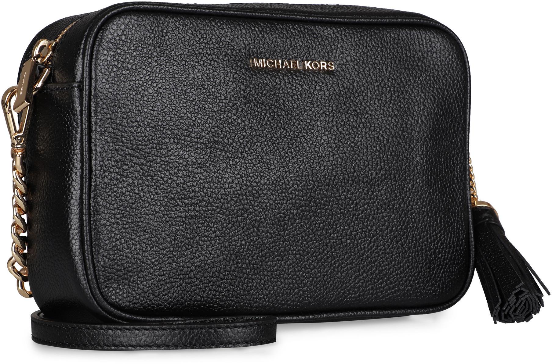 Foto At redigere pendul MICHAEL Michael Kors Ginny Leather Crossbody Bag in Black - Lyst