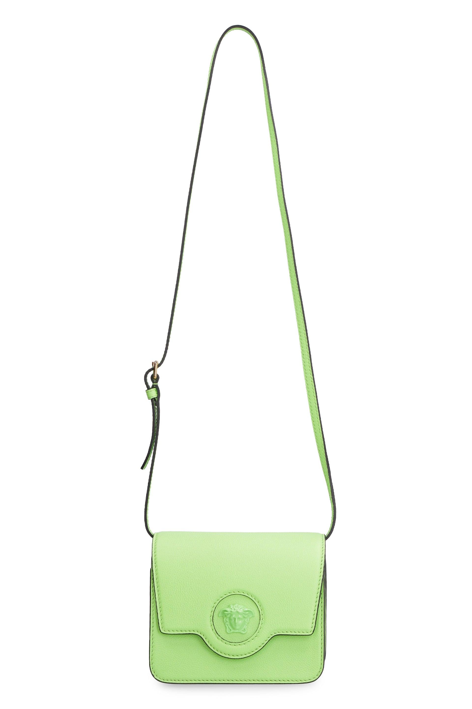 Versace La Medusa Leather Mini Bag in Green | Lyst