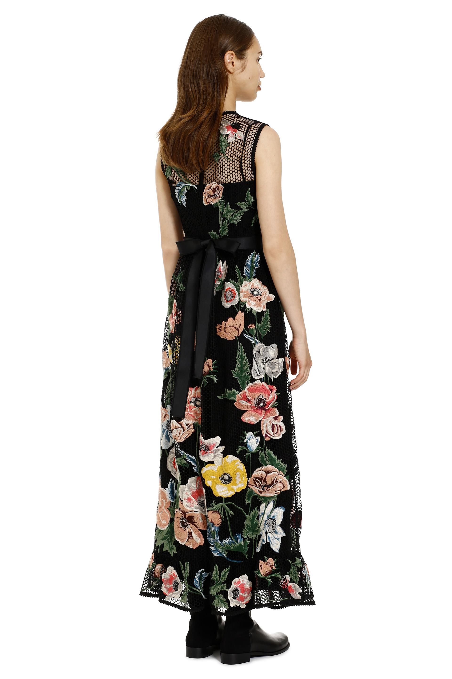 black dress with red embroidery