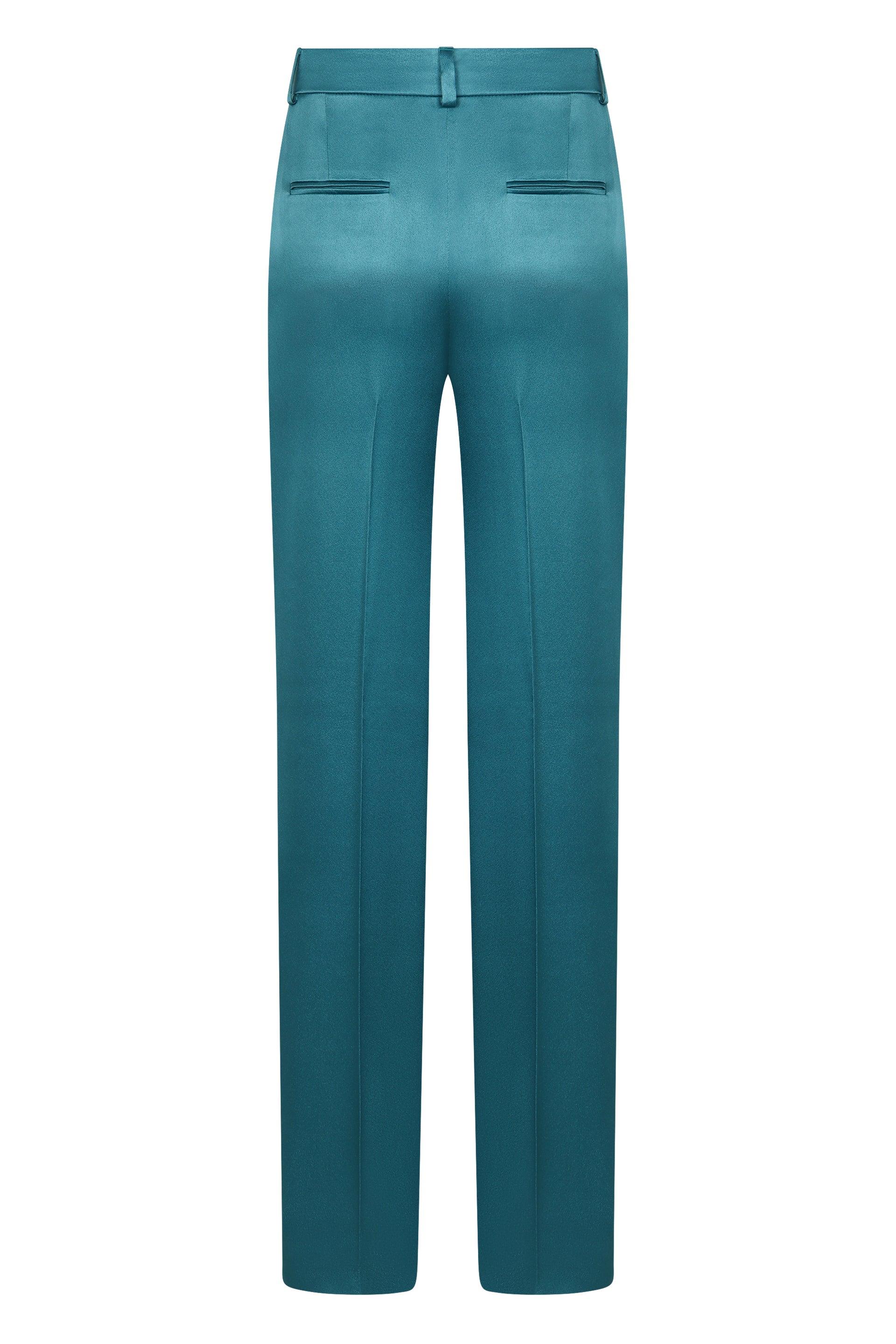 パンツ A FERRETTI Embroidered cotton pants Blue Blue Alberta Ferretti Pants for Women | Lyst