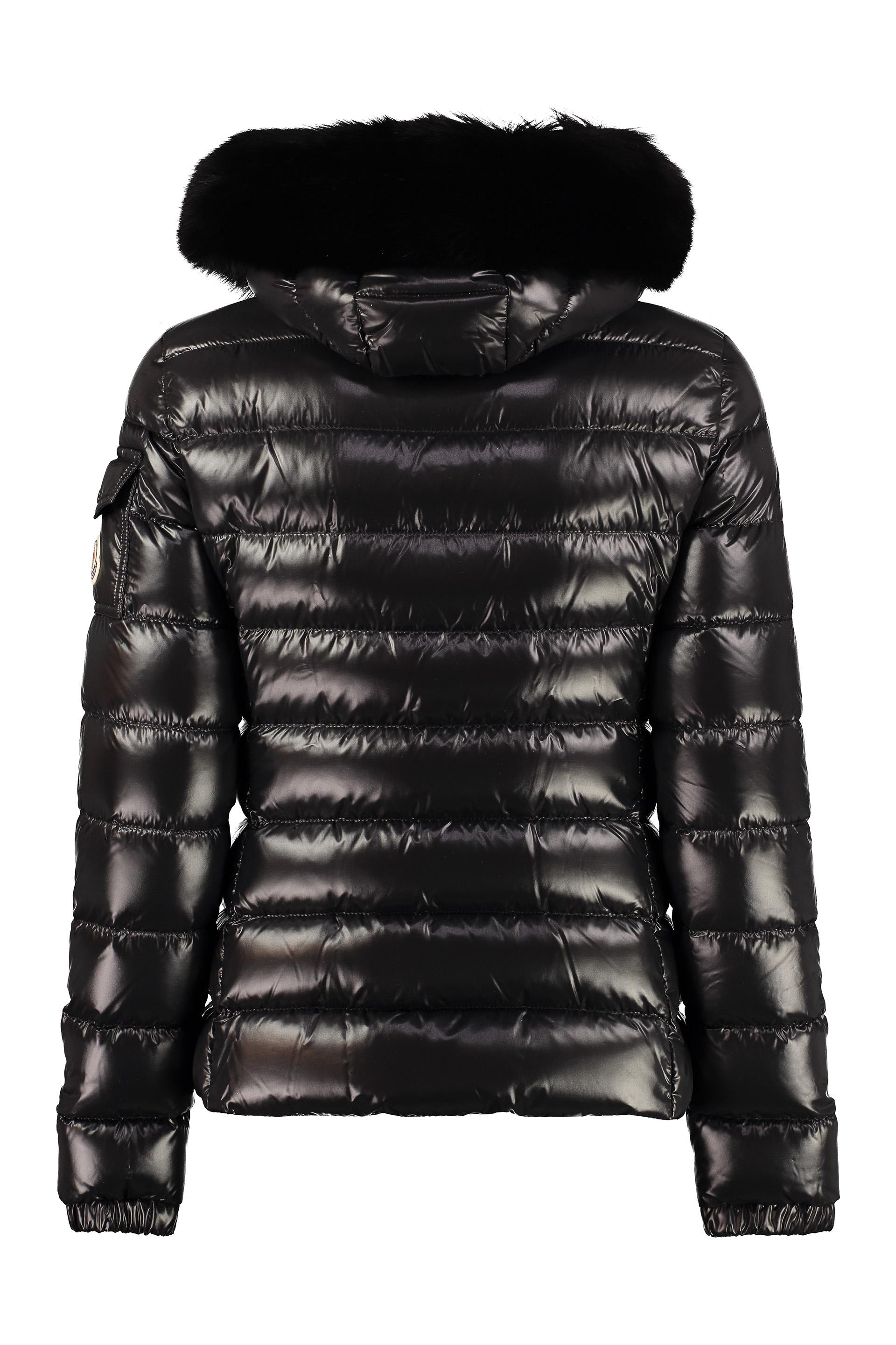 Moncler Badyfur Fur-trim Puffer Jacket in Black | Lyst UK