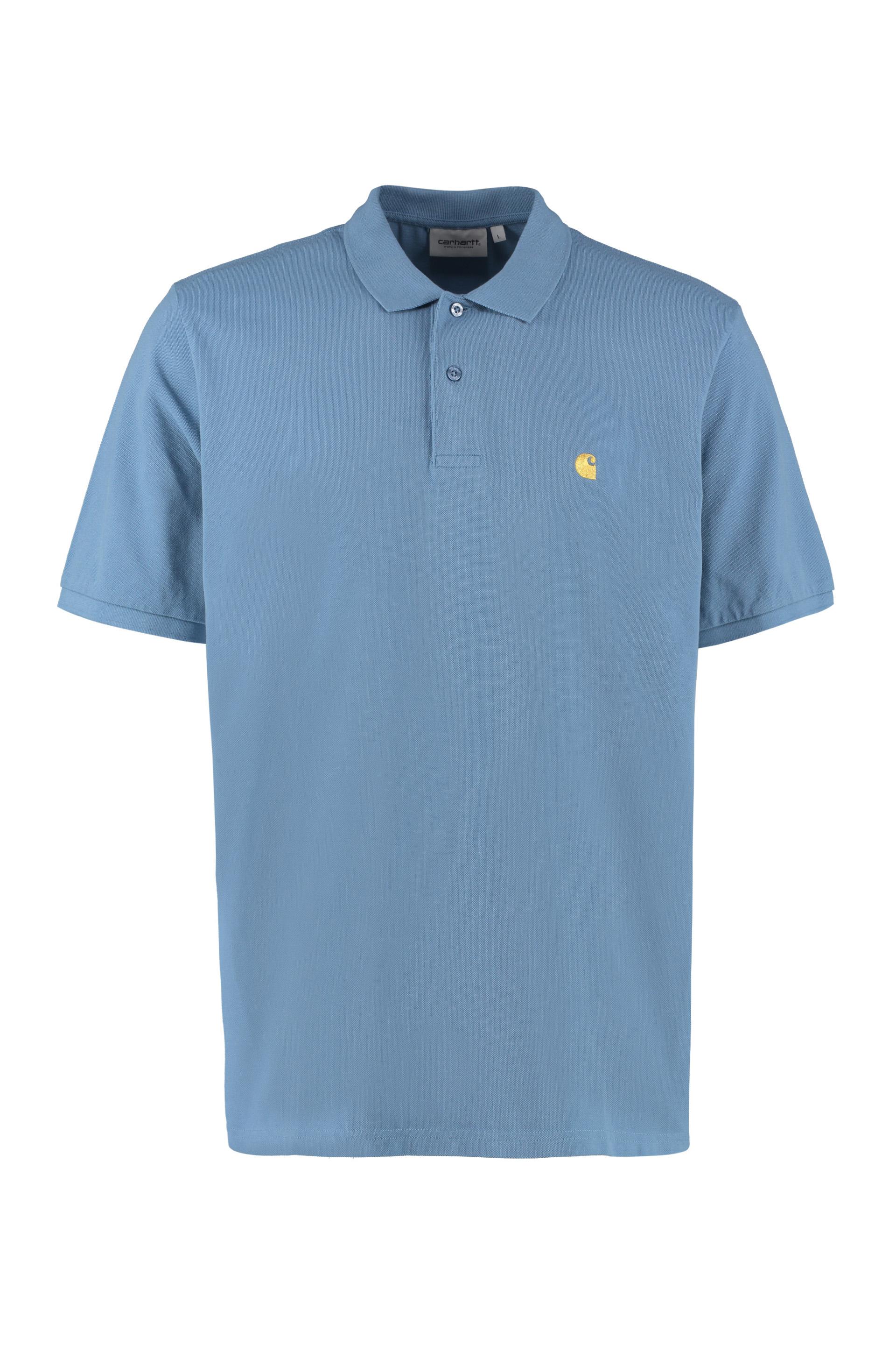 Carhartt WIP Chase Cotton Piqué Polo Shirt in Blue for Men | Lyst