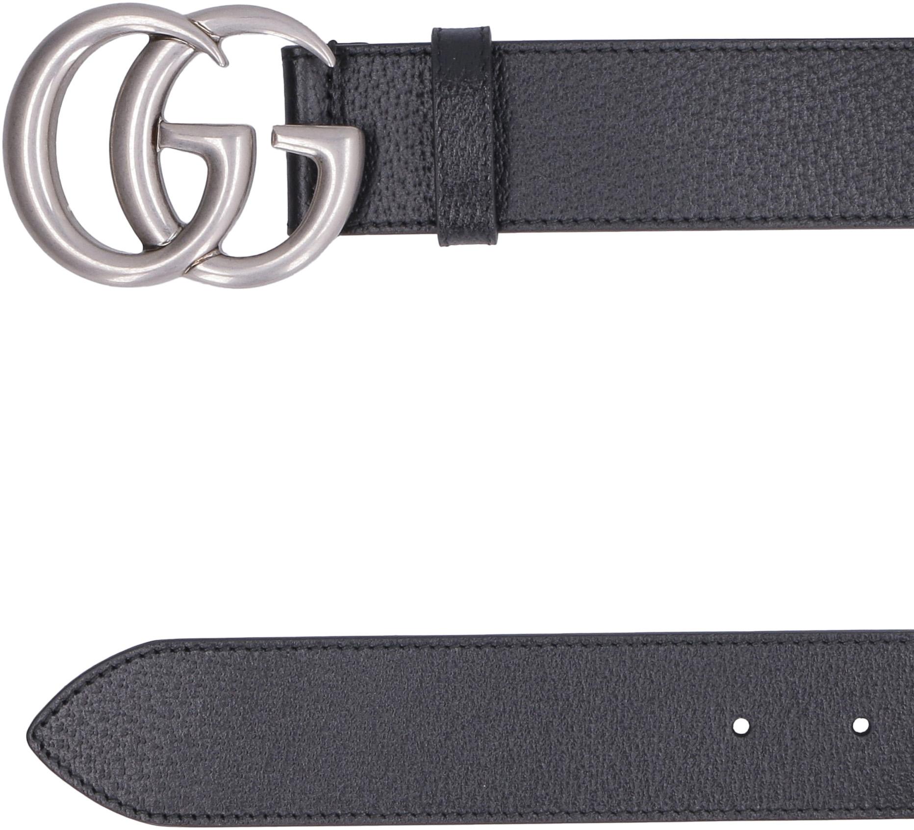 gucci leather double g belt