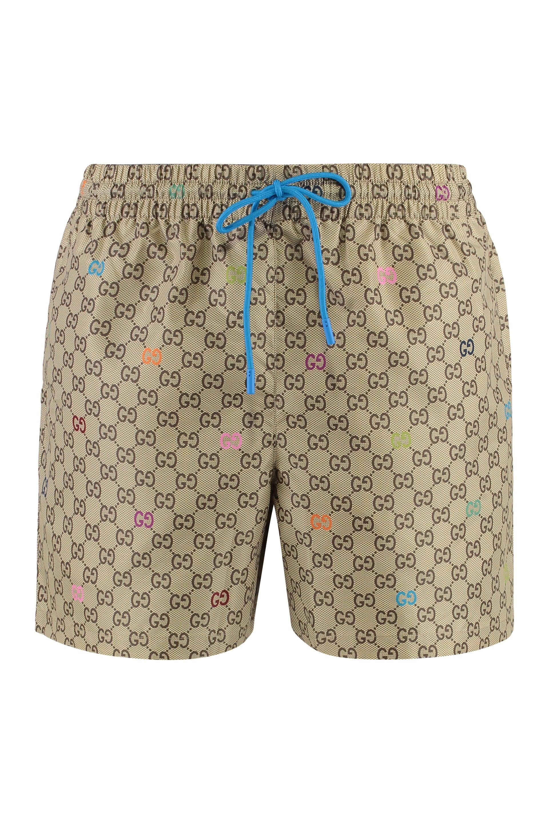 Gucci Gg Nylon Swim Shorts in Blue for Men | Lyst
