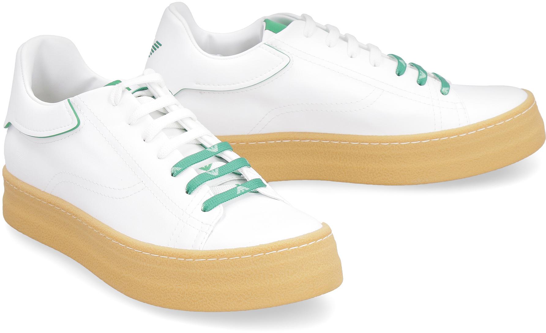 Emporio Armani Sustainability Project - Leather Low-top Sneakers in White  for Men | Lyst