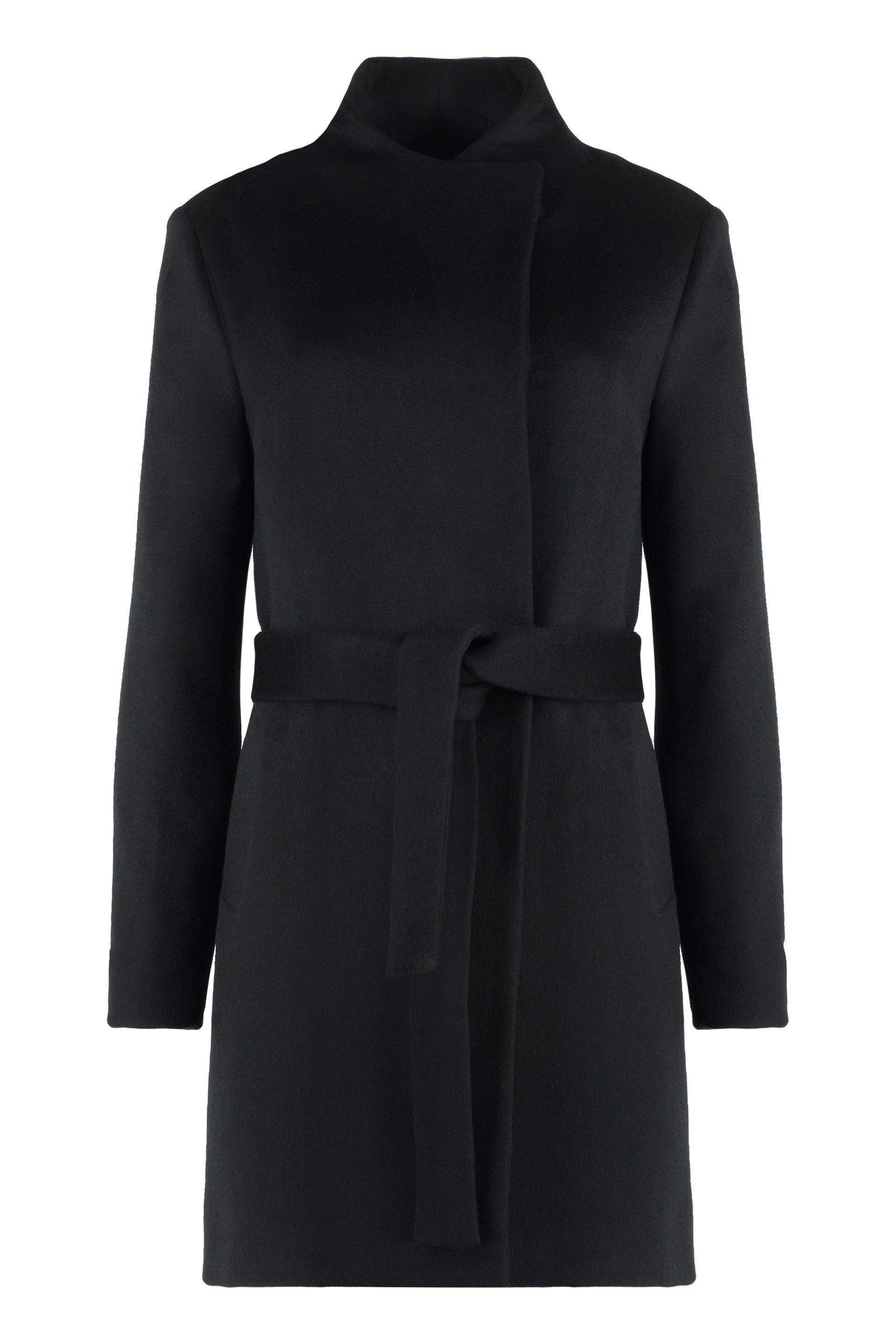 Calvin klein long black winter coat hot sale