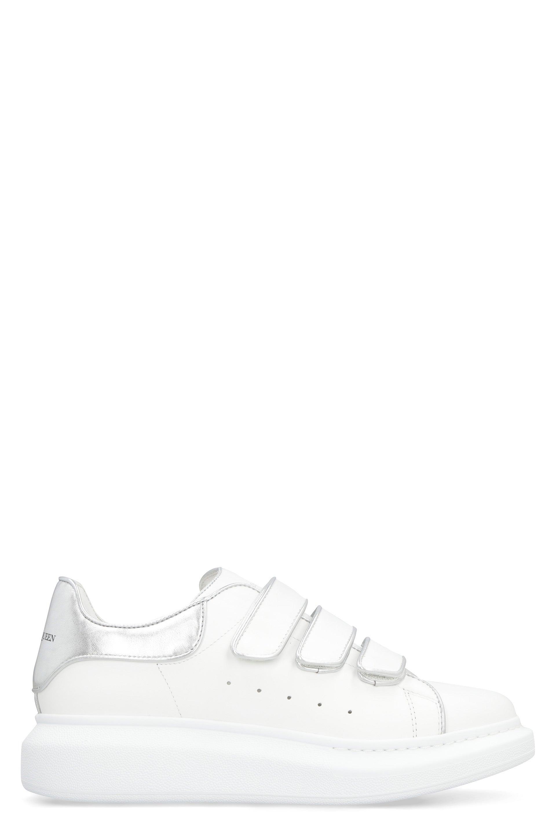 Alexander McQueen contrasting-suede chunky sneakers - White
