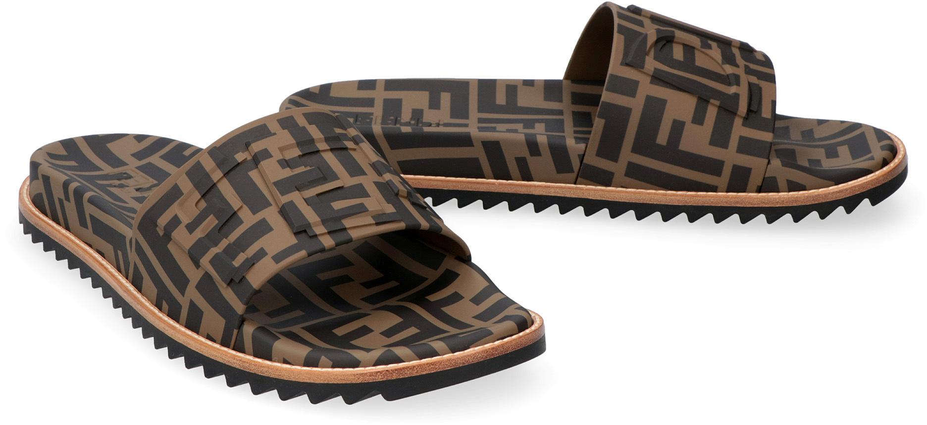 Fendi Slides in Brown for Men | Lyst UK