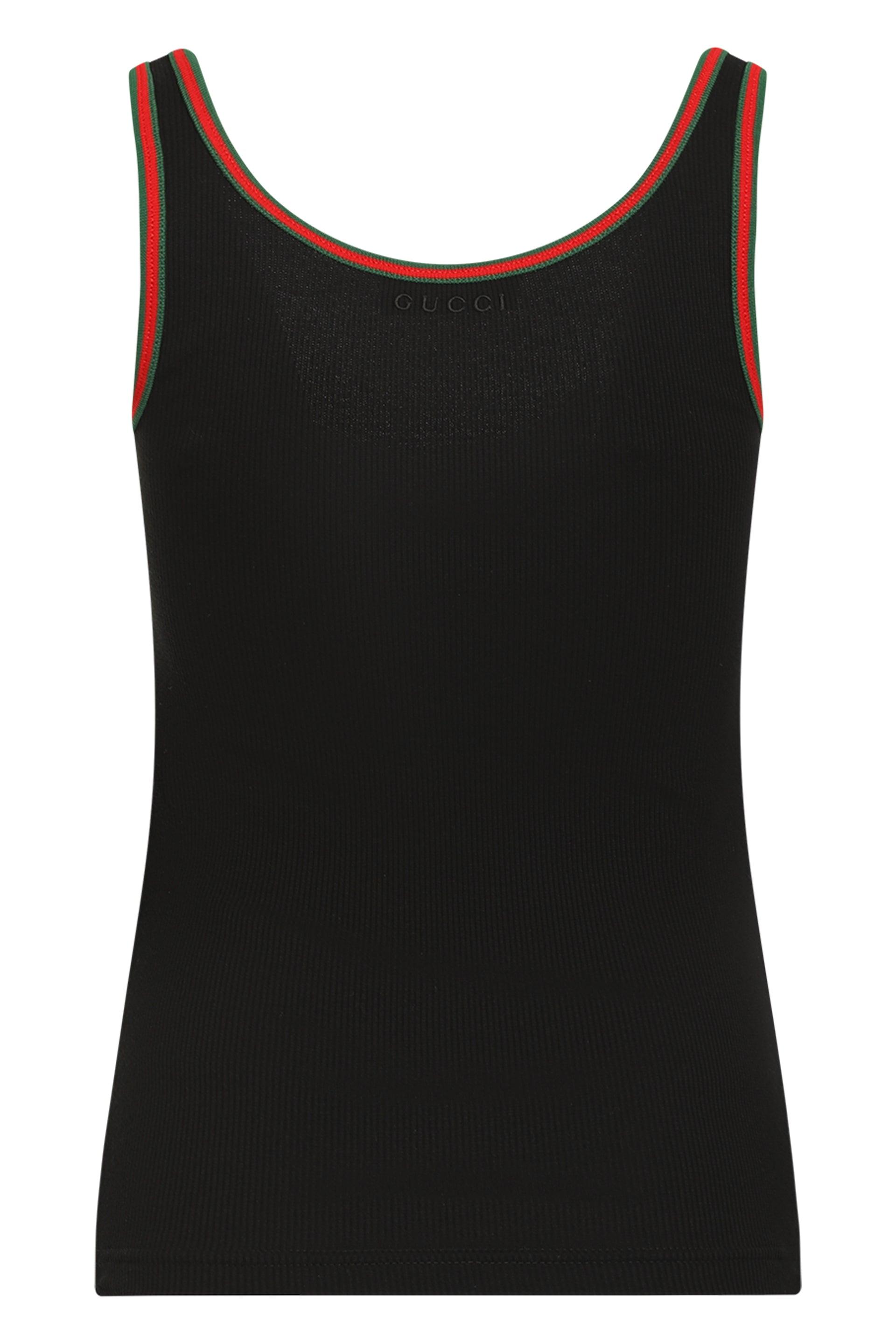Gucci Web Tank Top in Black | Lyst